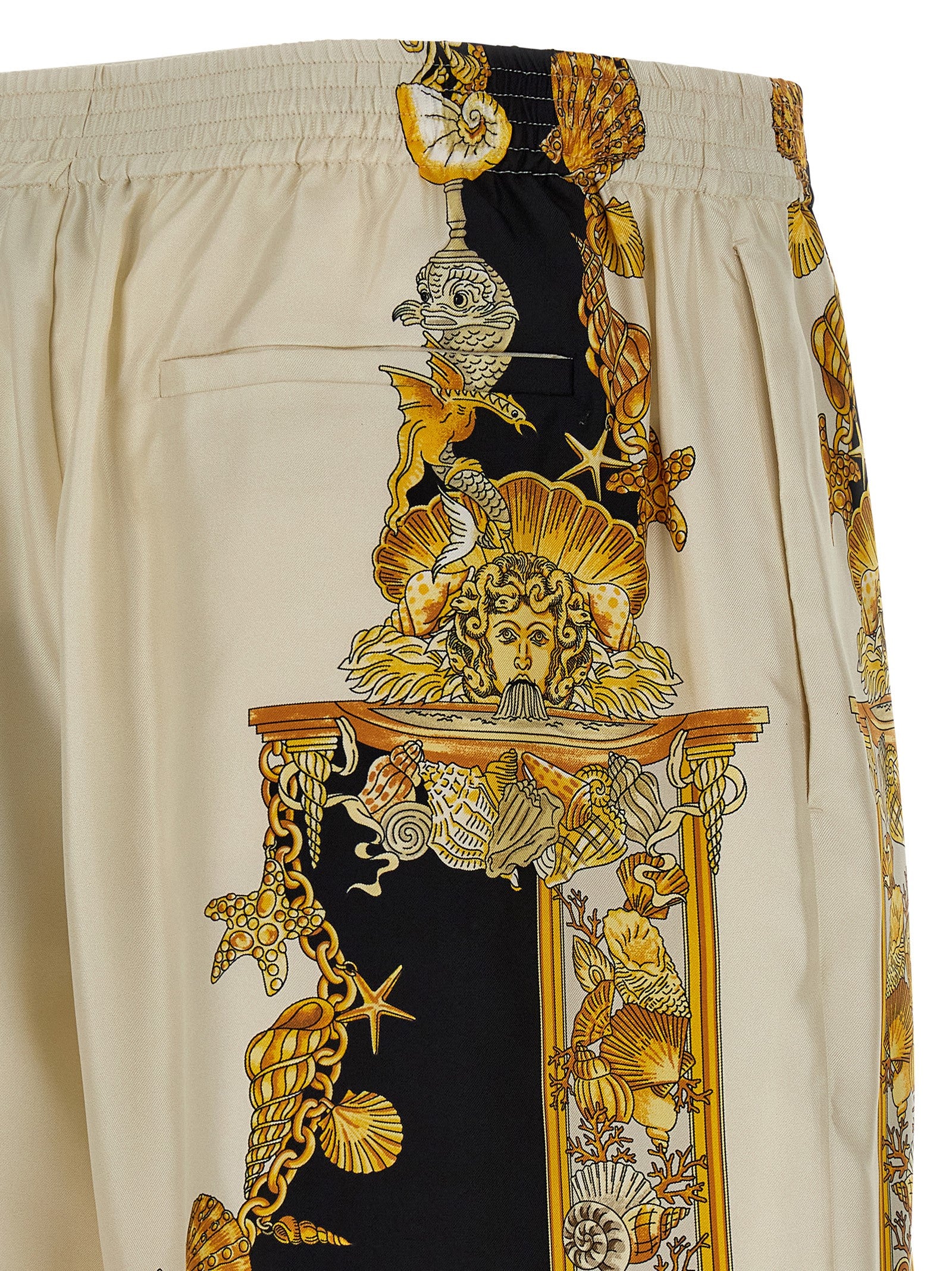 Versace Multicolor Silk Bermuda Men's Shorts