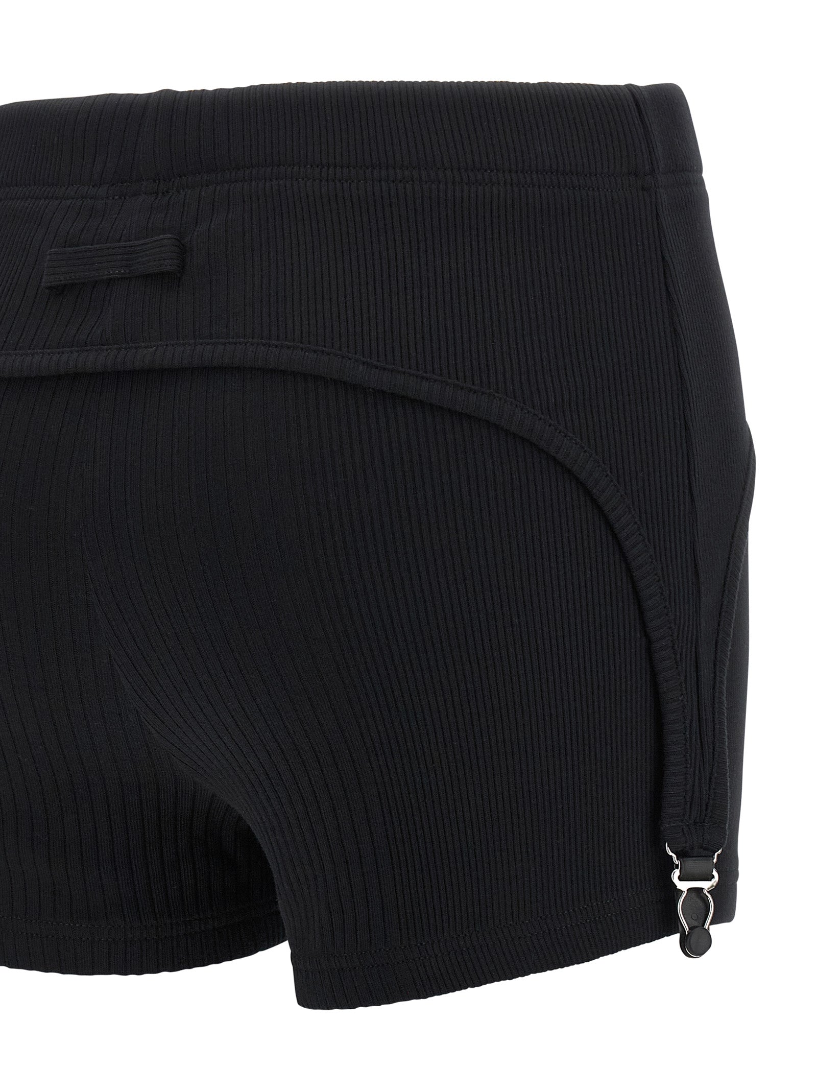 Jean Paul Gaultier Black Cotton Bermuda Women's Shorts