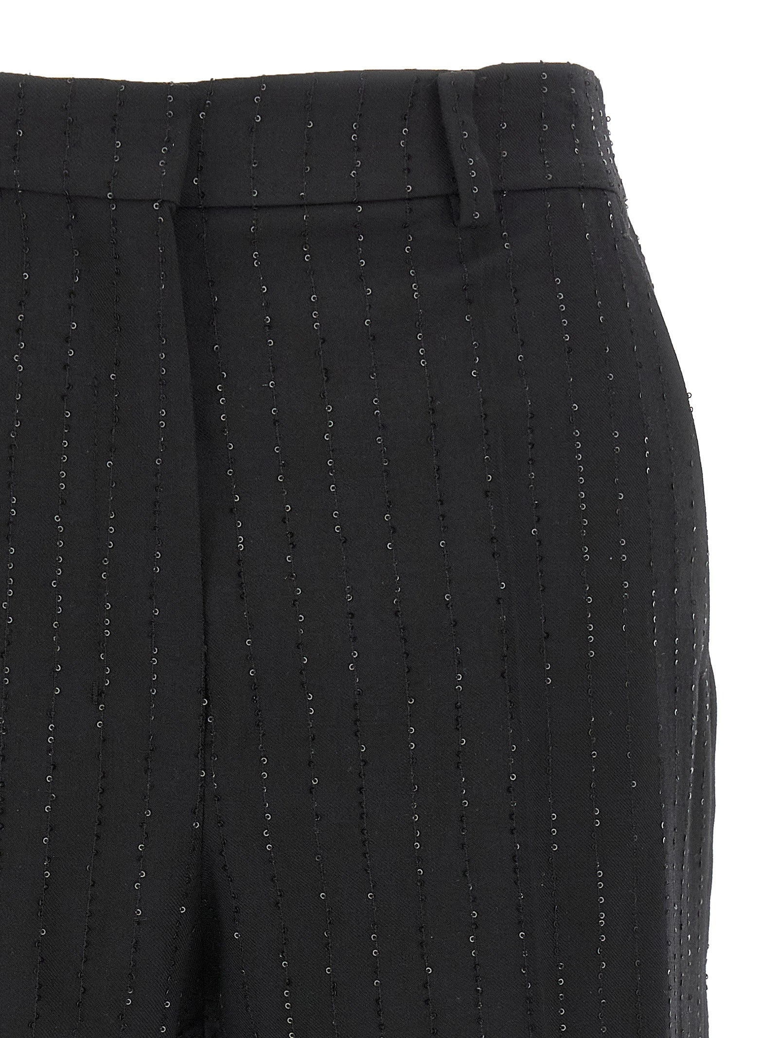 Max Mara Black Virgin Wool Bermuda Women's Shorts