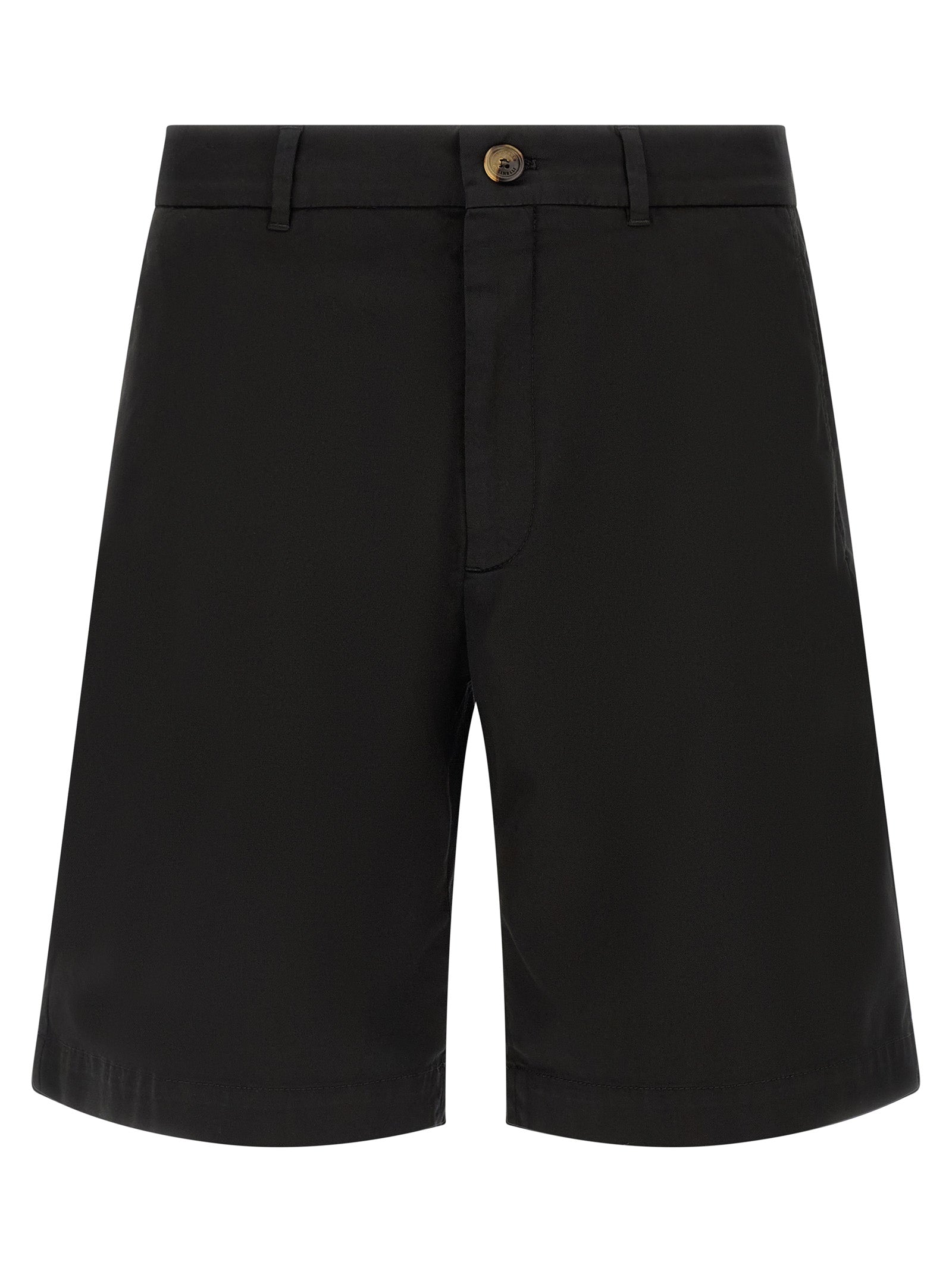 Brunello Cucinelli Black Cotton Bermuda Men's Shorts