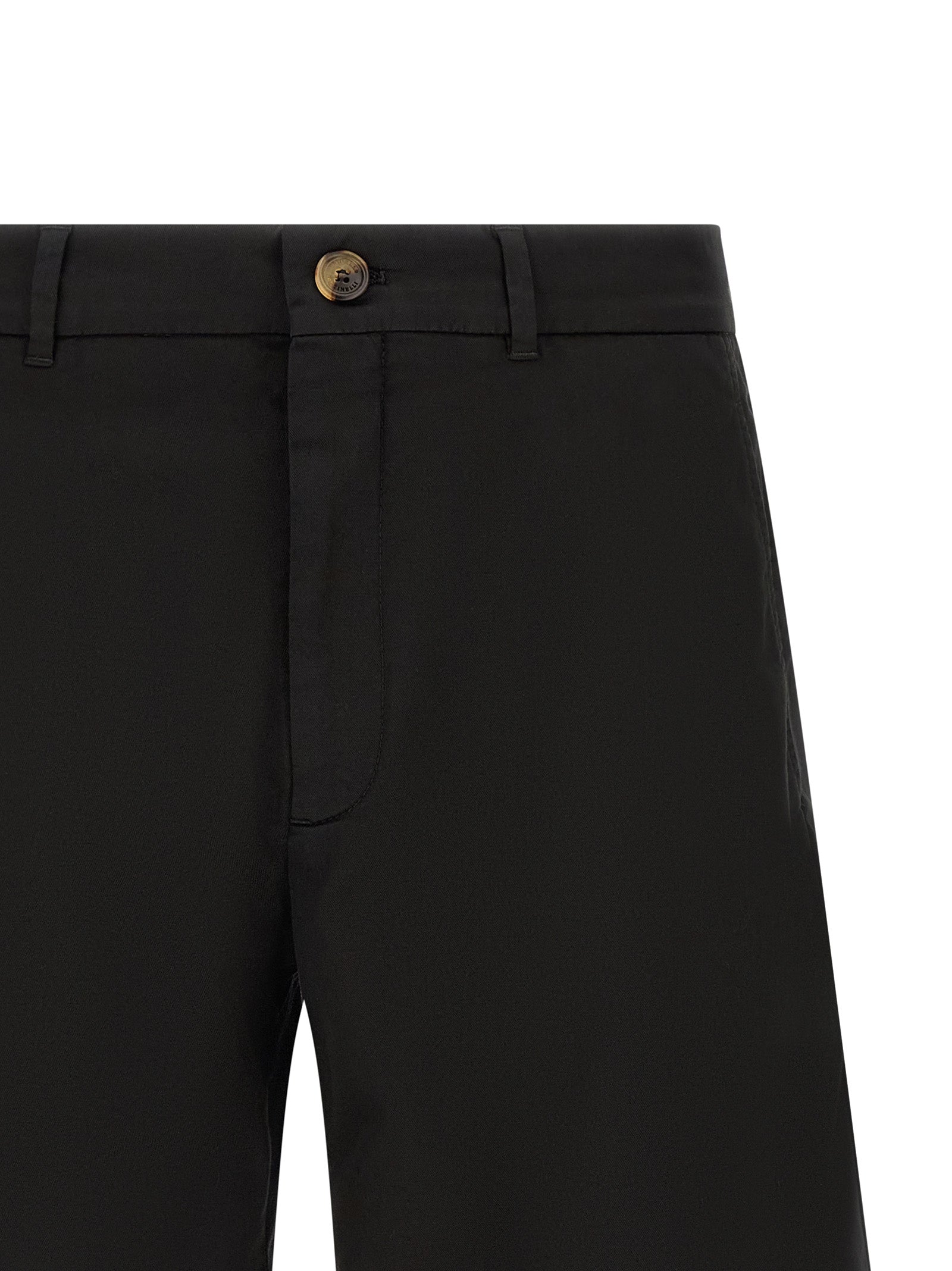 Brunello Cucinelli Black Cotton Bermuda Men's Shorts