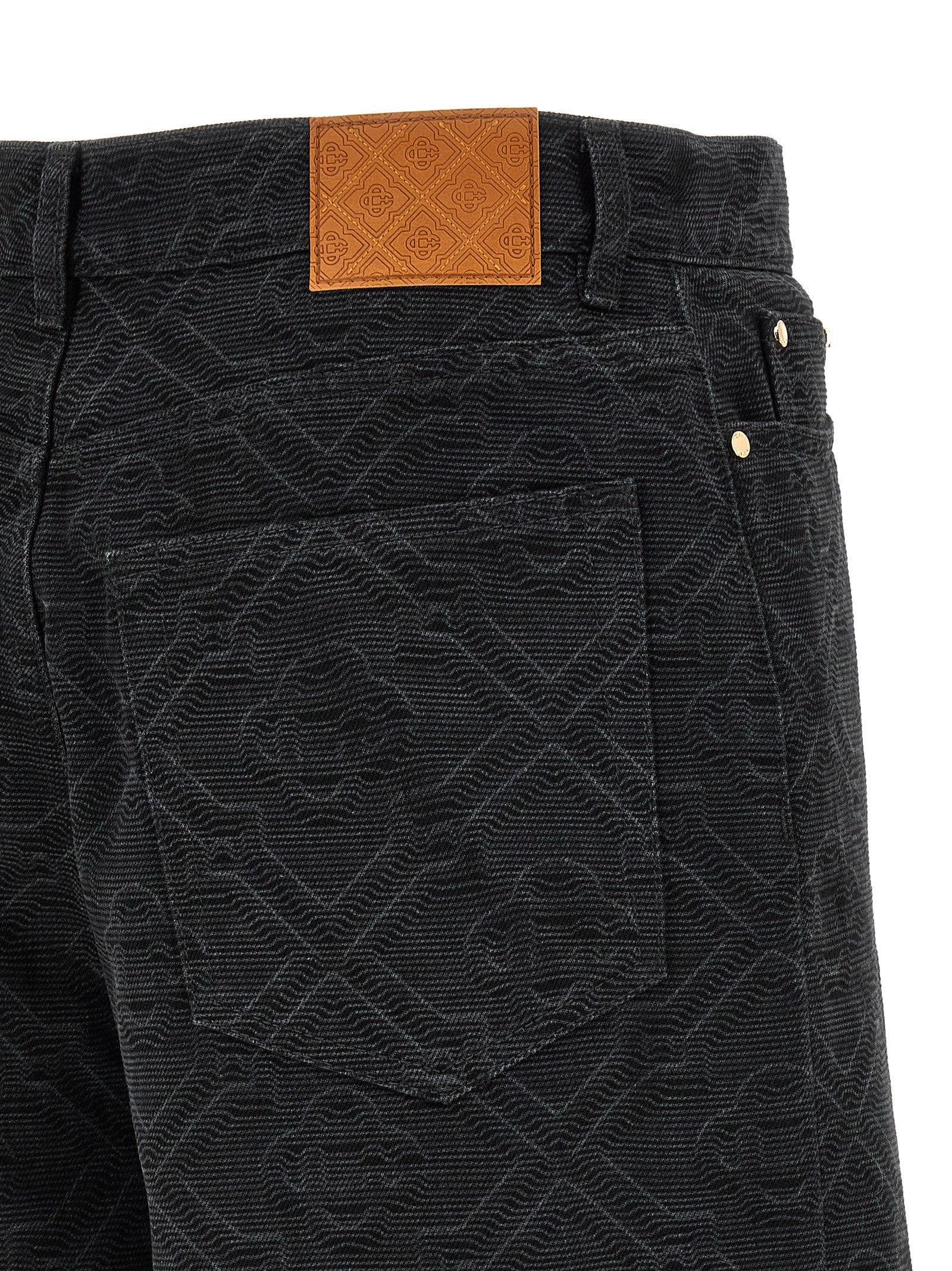 Casablanca Black Cotton Bermuda Men's Shorts