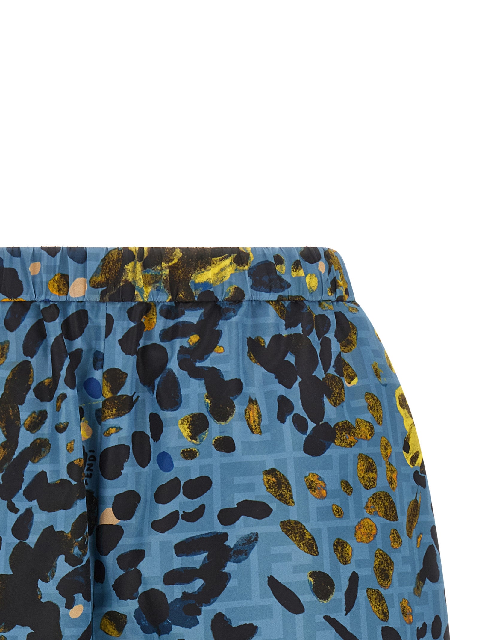 Fendi Blue Polyester Bermuda Women's Shorts