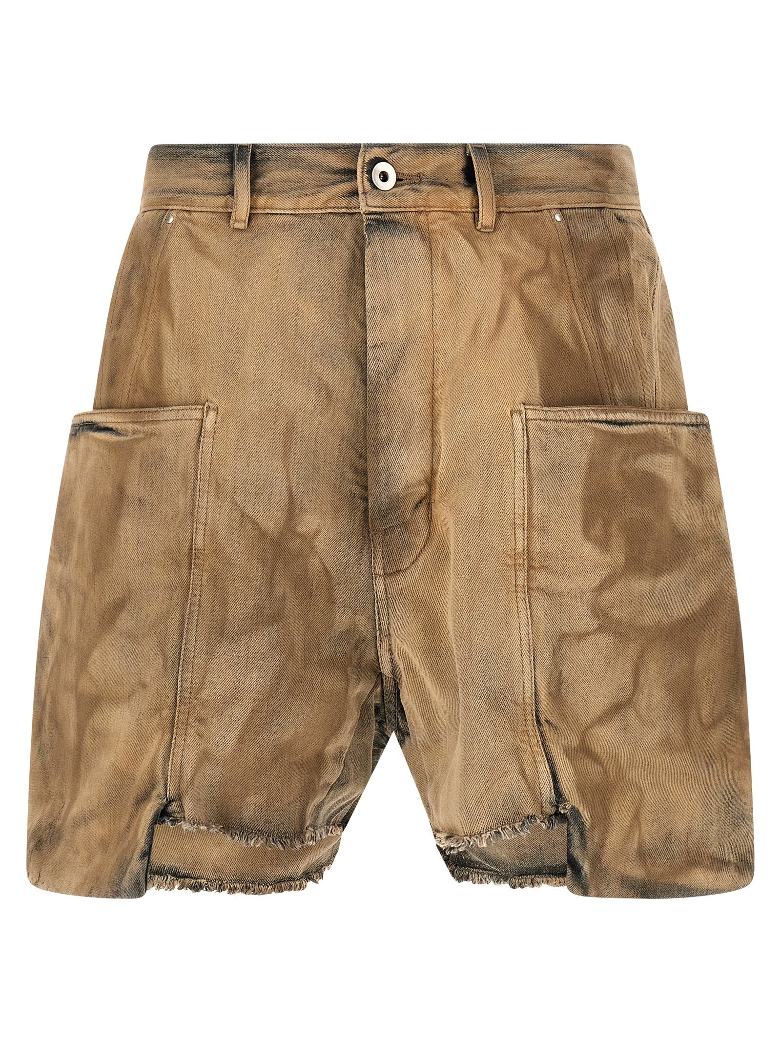 DRKSHDW Beige Cotton Bermuda Men's Shorts
