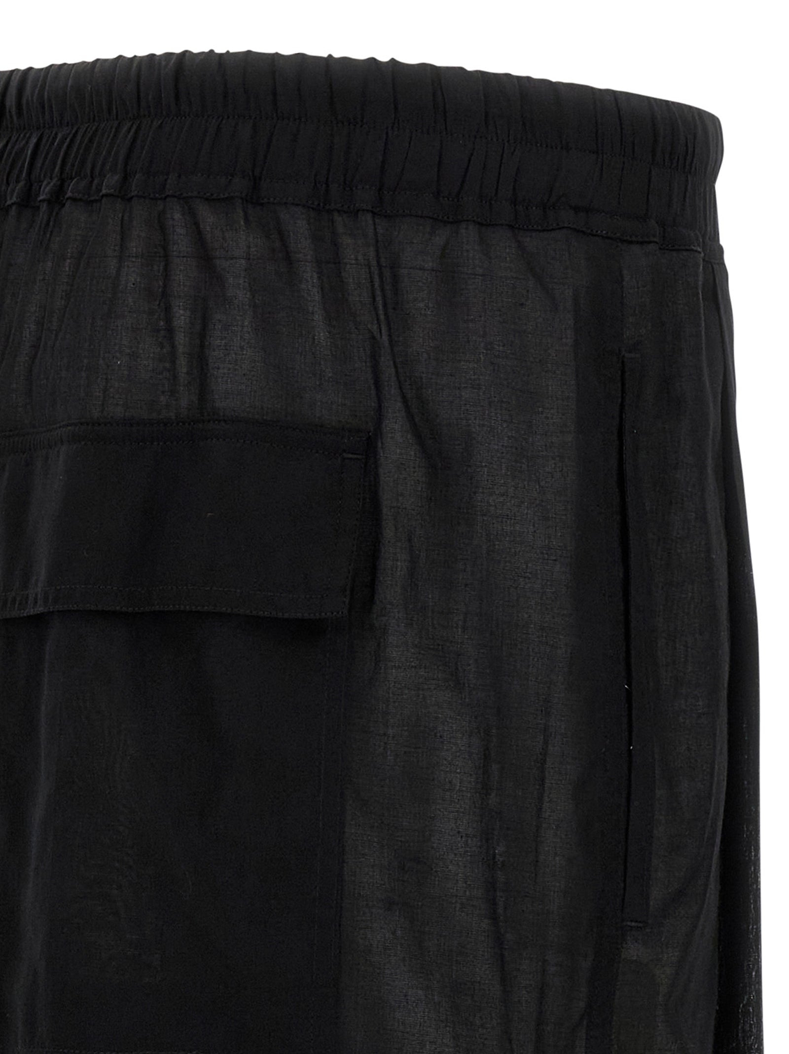 Rick Owens Black Cotton Bermuda Men's Shorts