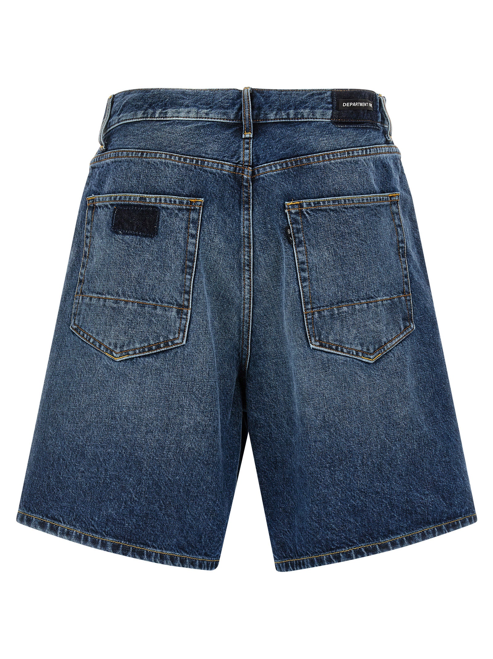 Department 5 Blue Cotton Bermuda Men's Shorts