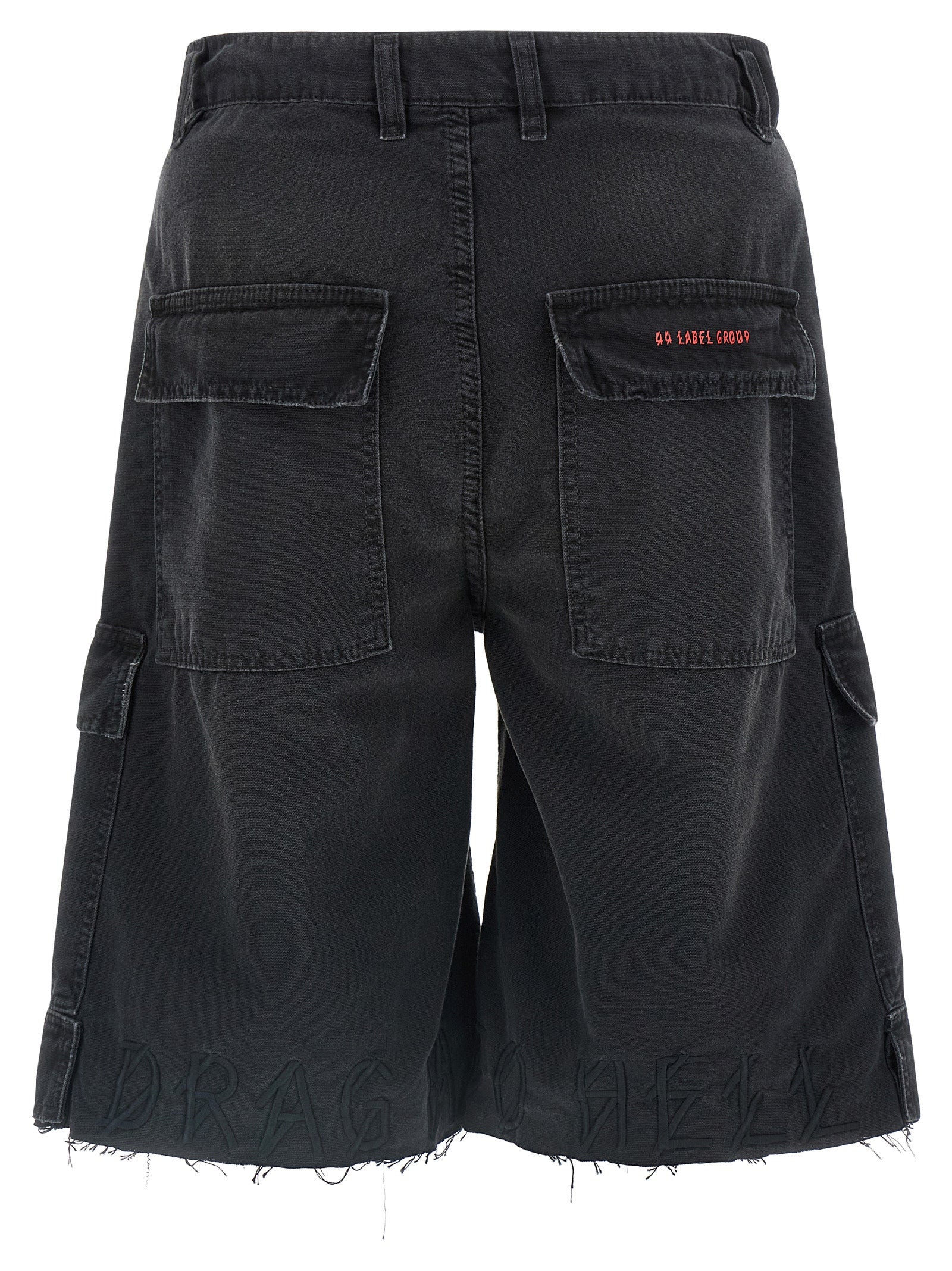 44 Label Group Black Cotton Bermuda Men's Shorts