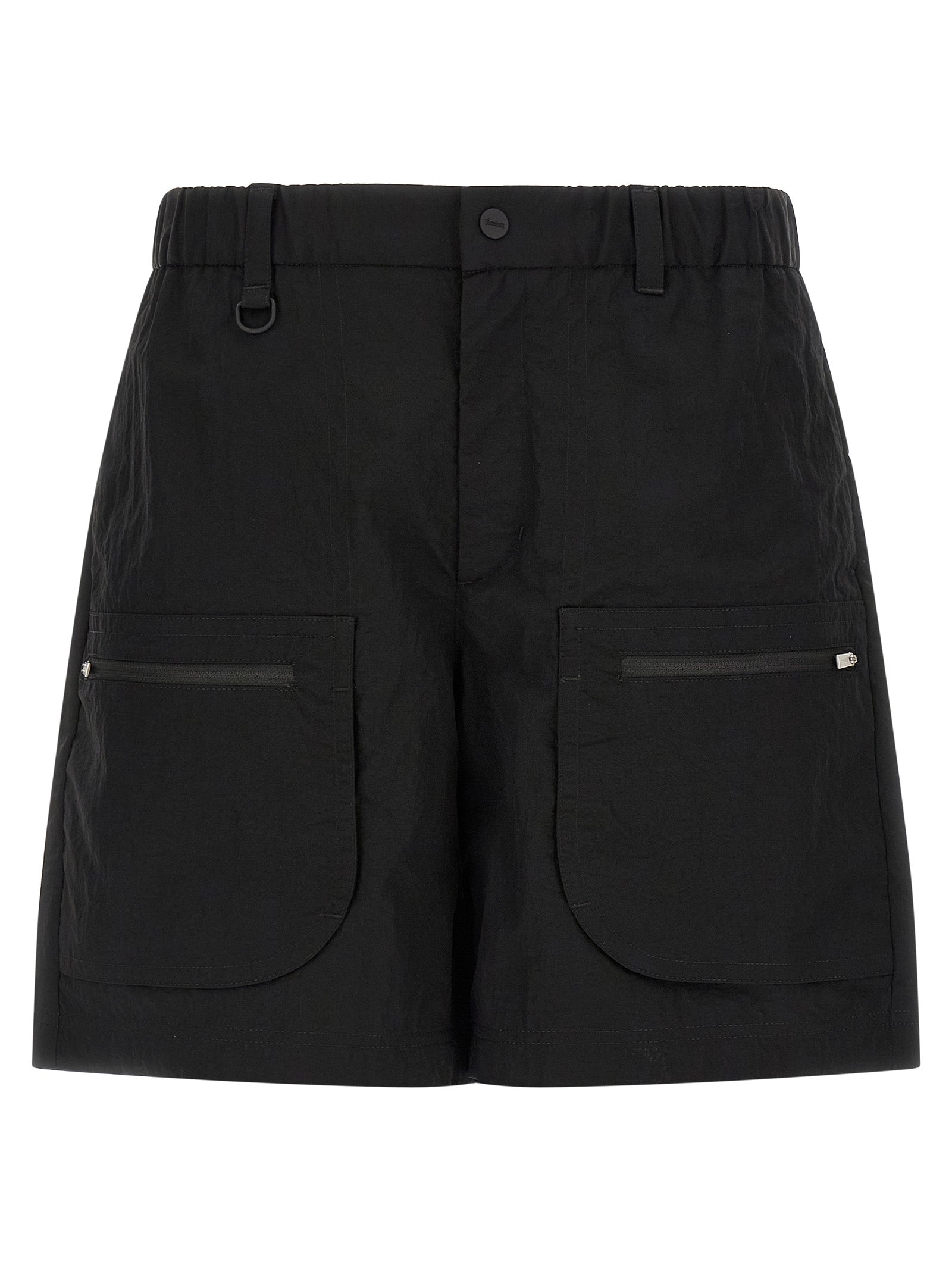 LAMINAR Black Polyamide Bermuda Men's Shorts