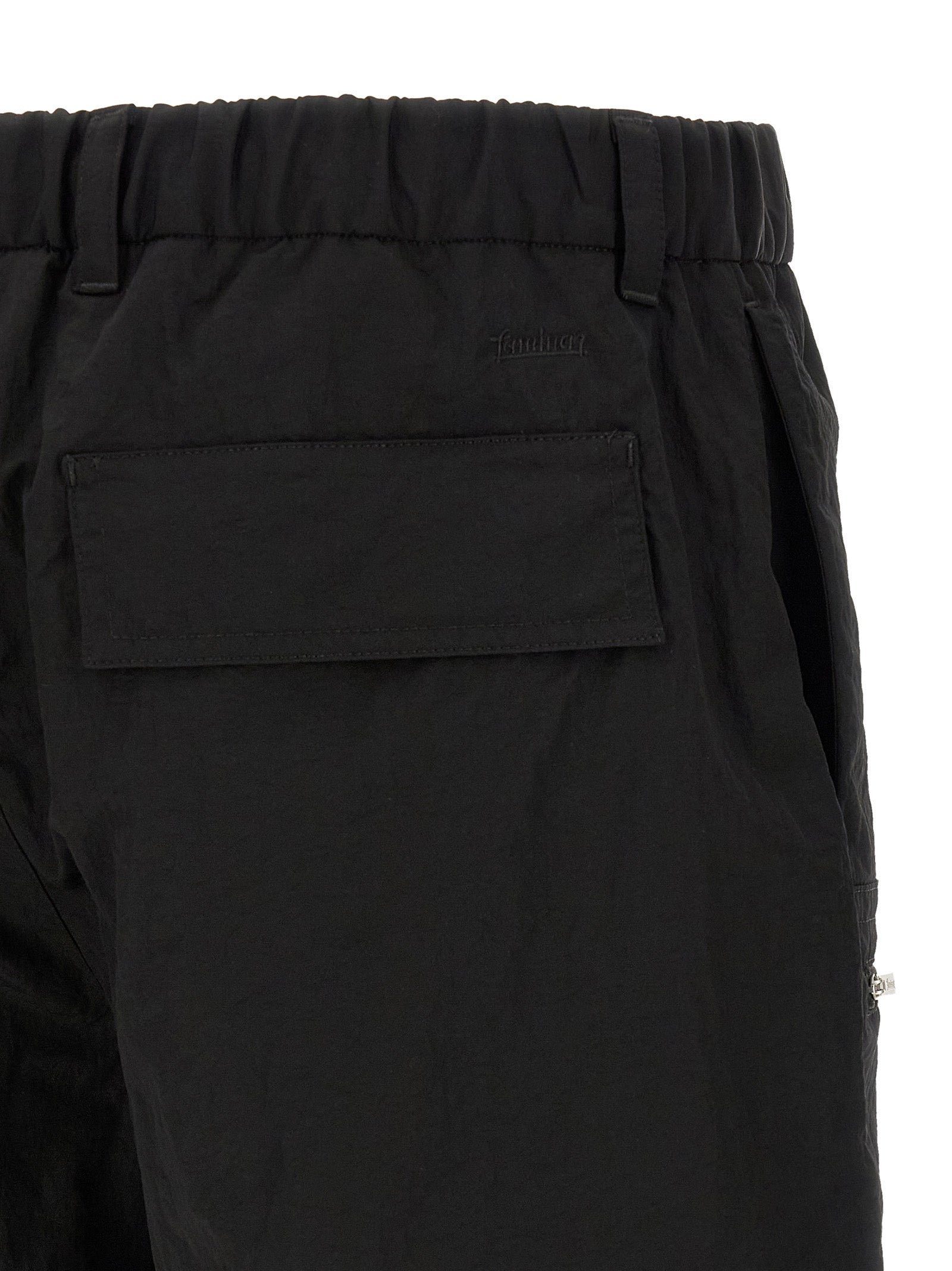 LAMINAR Black Polyamide Bermuda Men's Shorts