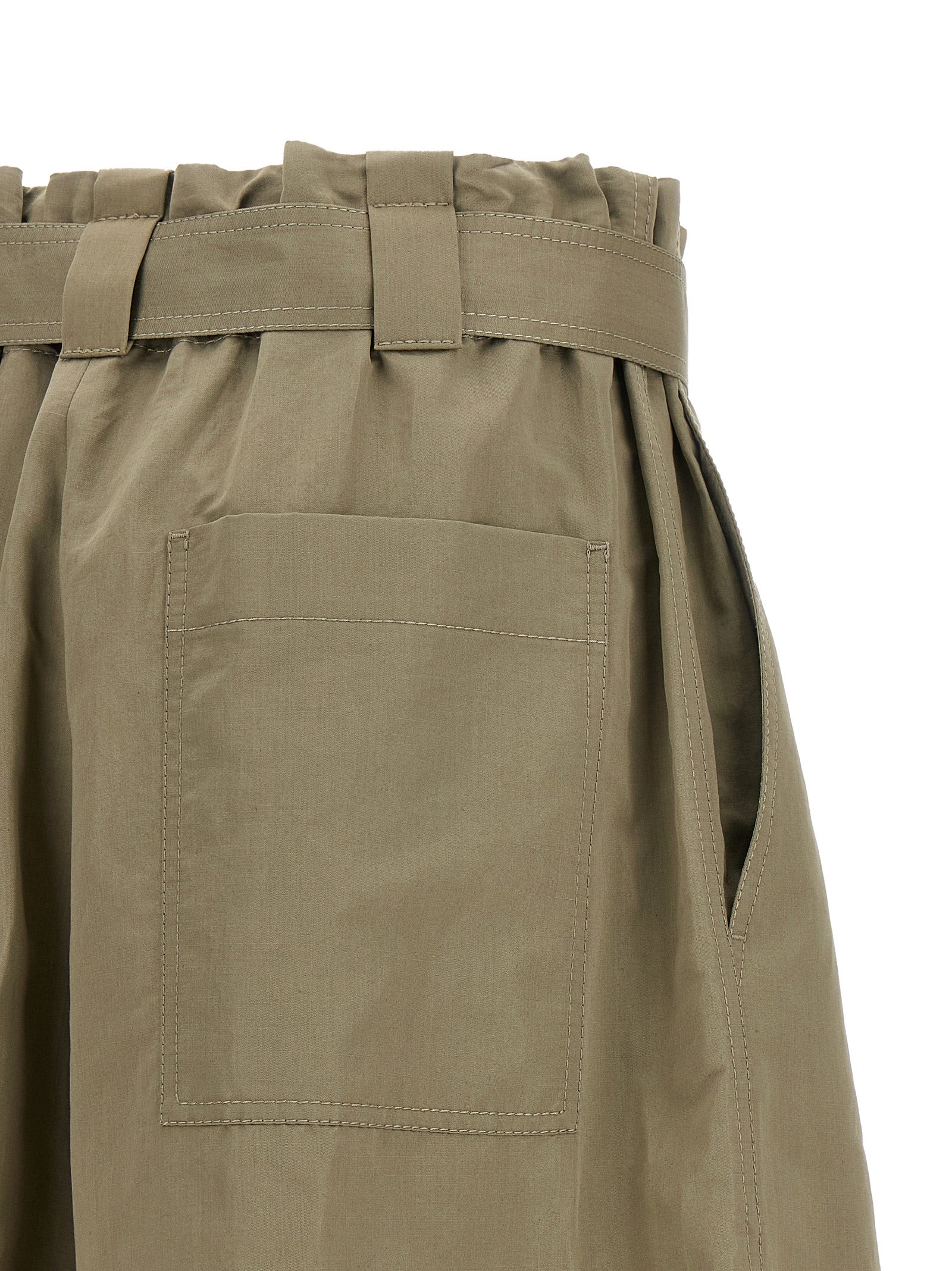 Brunello Cucinelli Bicolor Cotton Bermuda Women's Shorts
