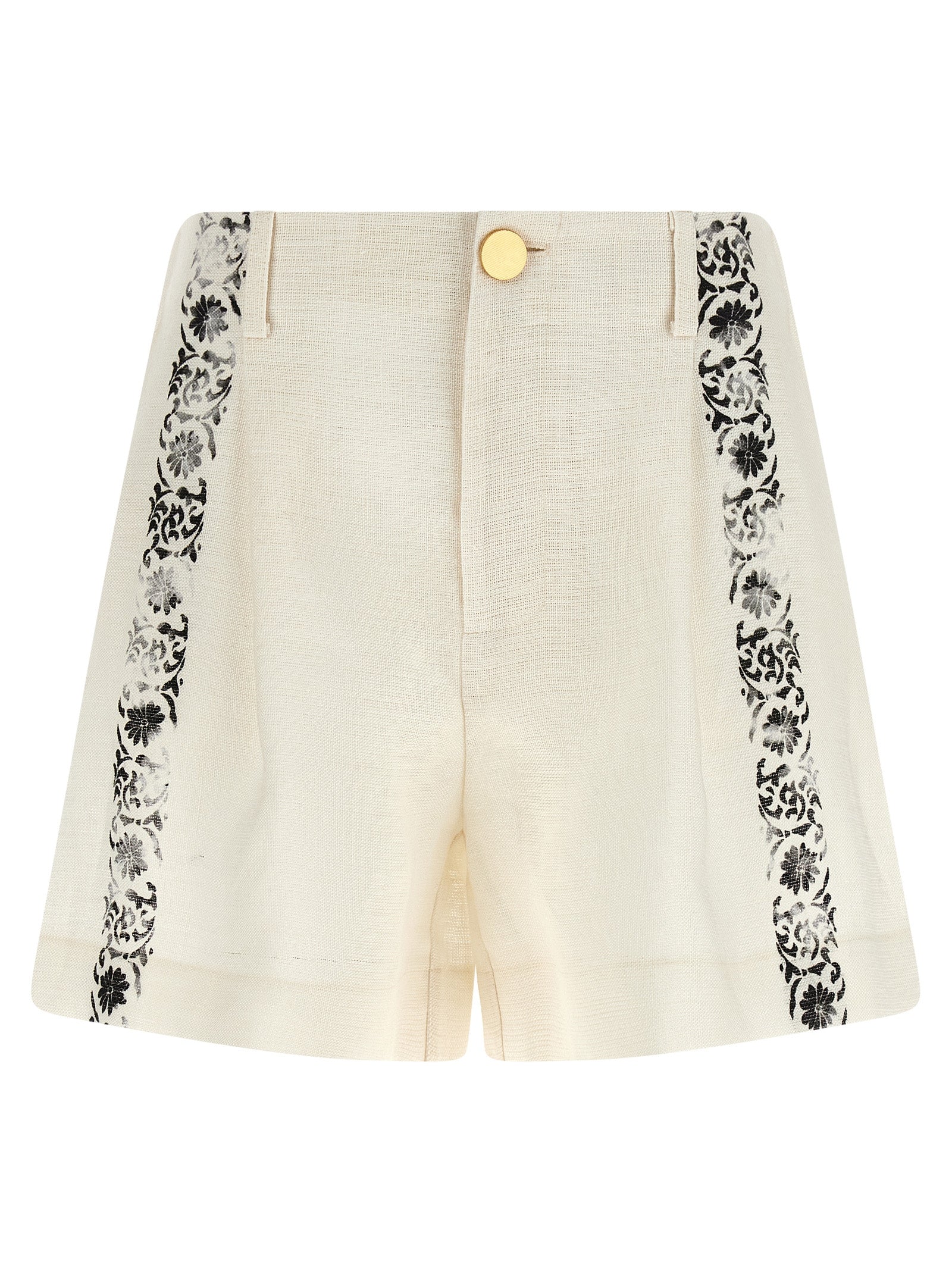 Alberta Ferretti Bicolor Linen Bermuda Women's Shorts