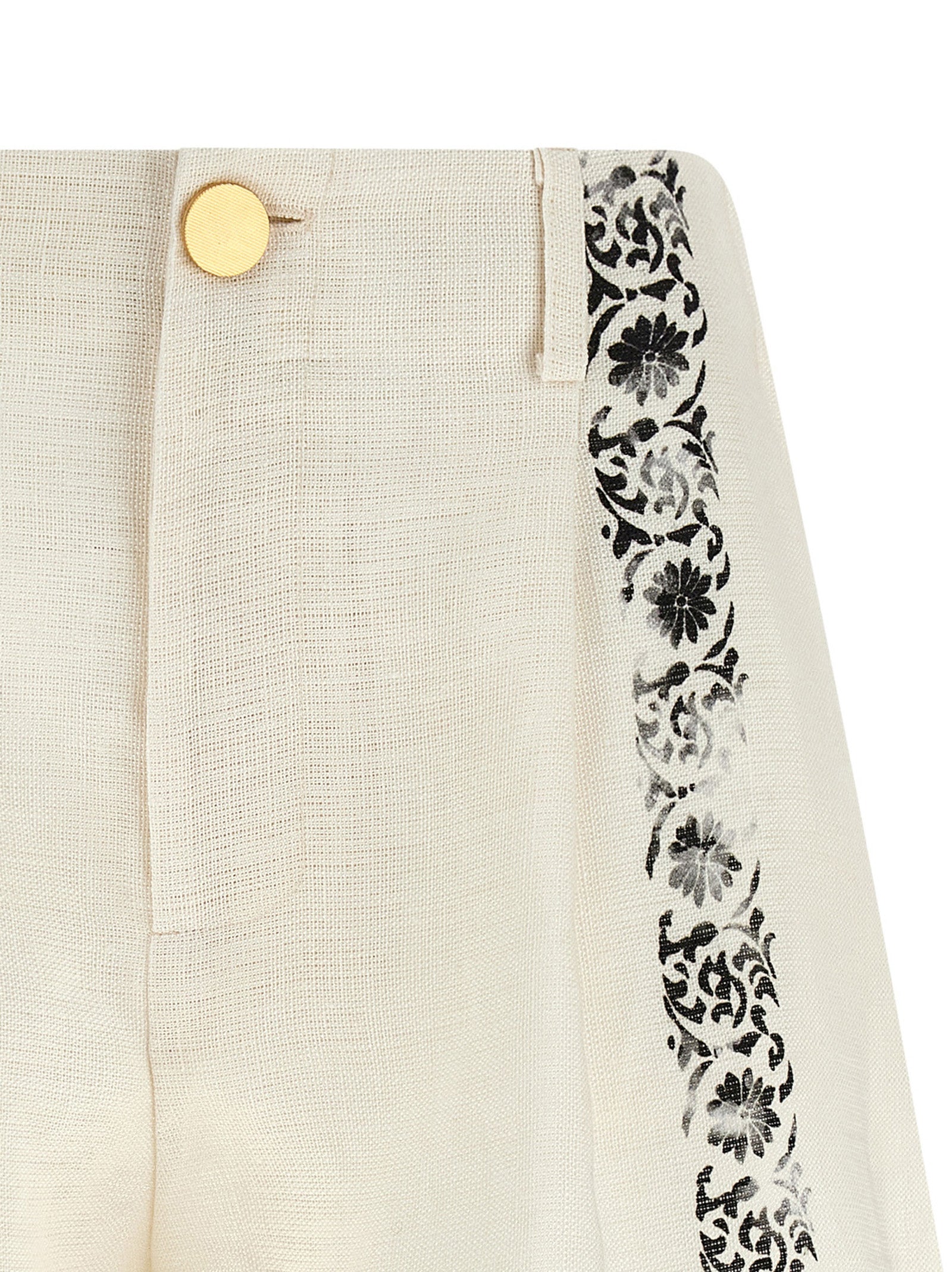 Alberta Ferretti Bicolor Linen Bermuda Women's Shorts