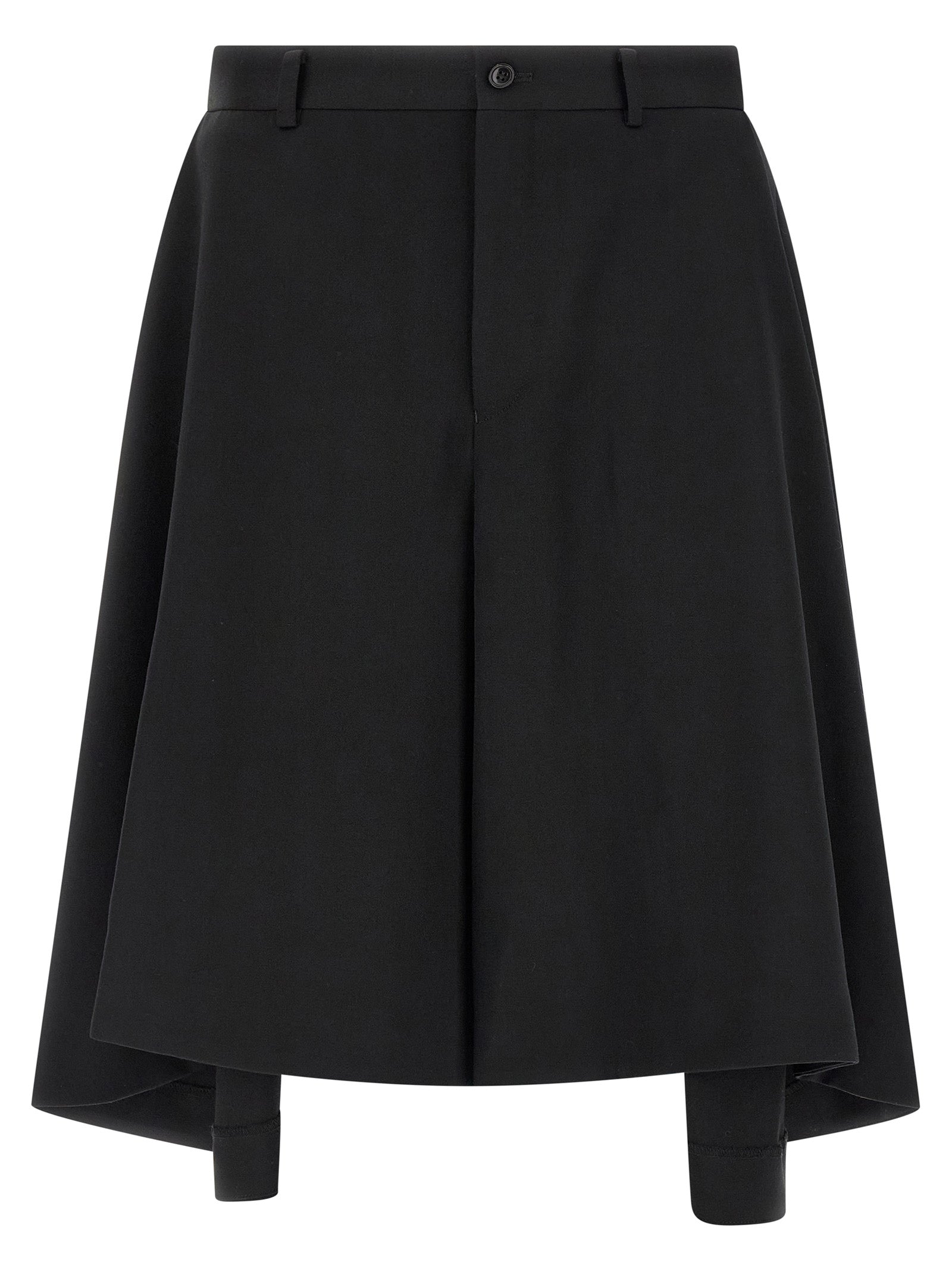 Comme Des Garçons Black Wool Bermuda Men's Shorts