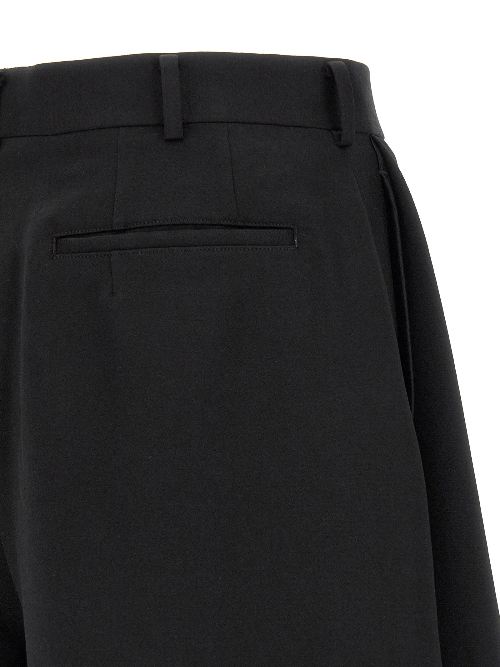 Comme Des Garçons Black Wool Bermuda Men's Shorts