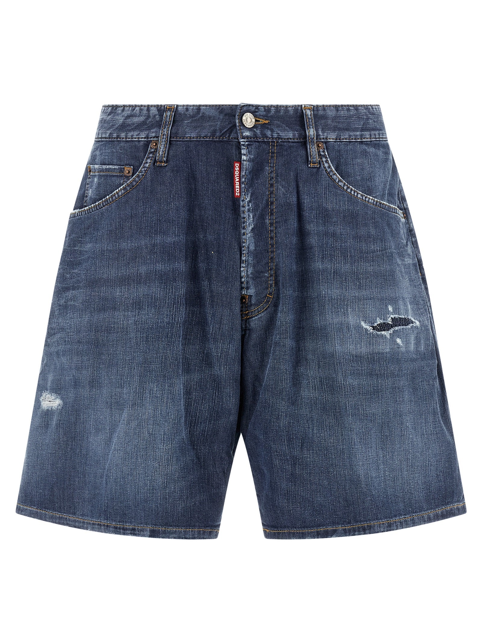 Dsquared² Blue Cotton Bermuda Men's Shorts