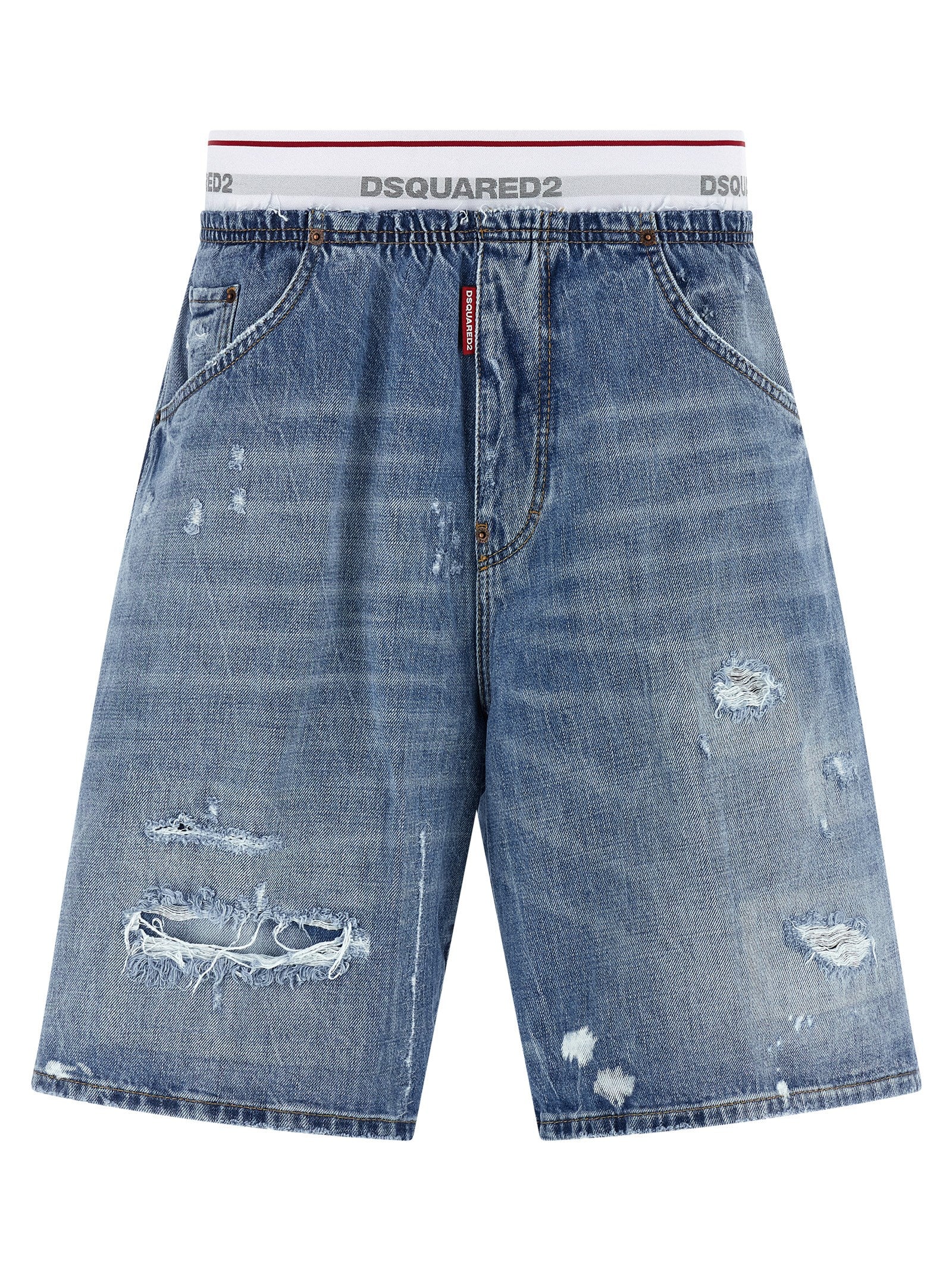 Dsquared² Blue Cotton Bermuda Men's Shorts