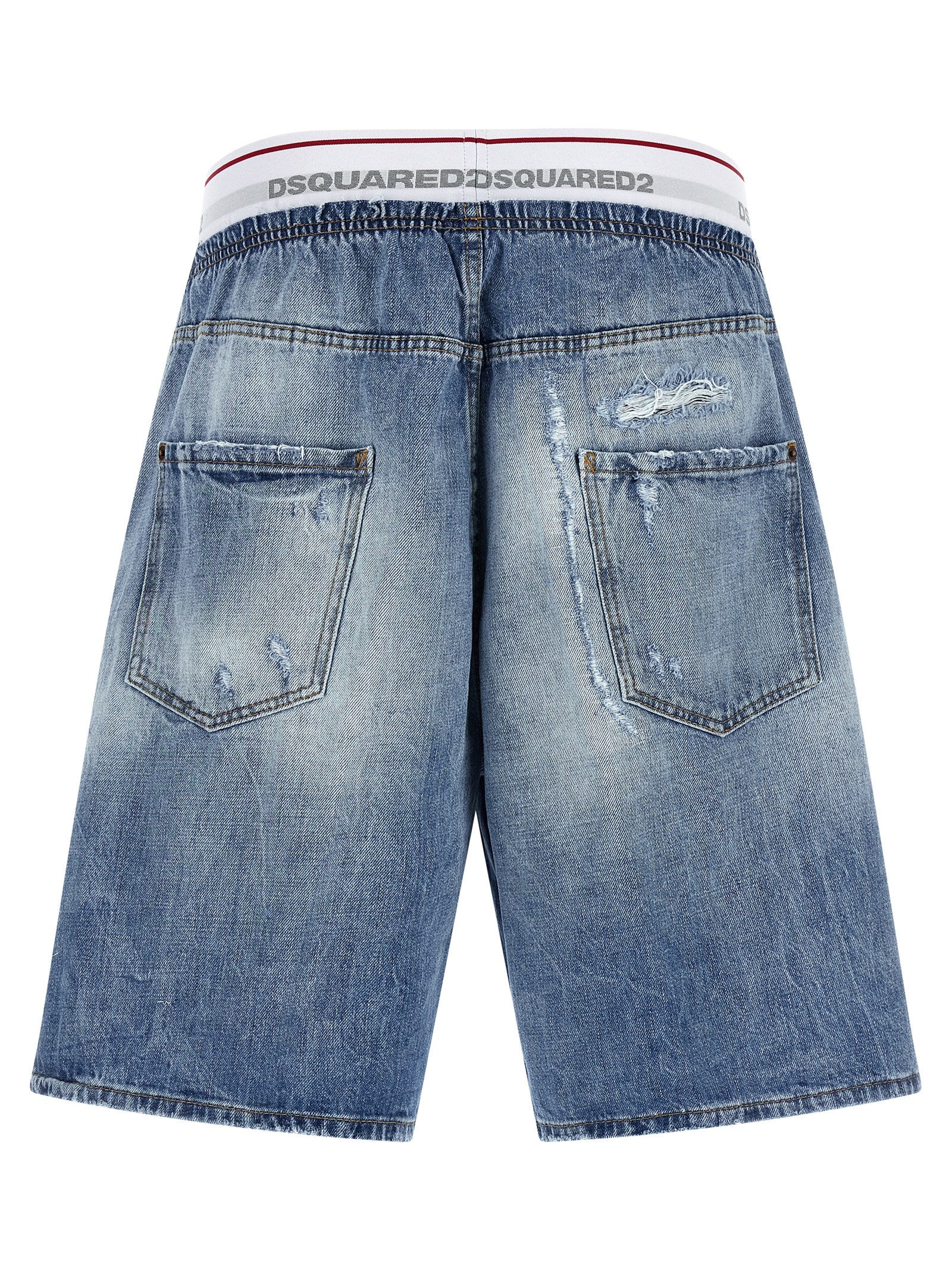 Dsquared² Blue Cotton Bermuda Men's Shorts