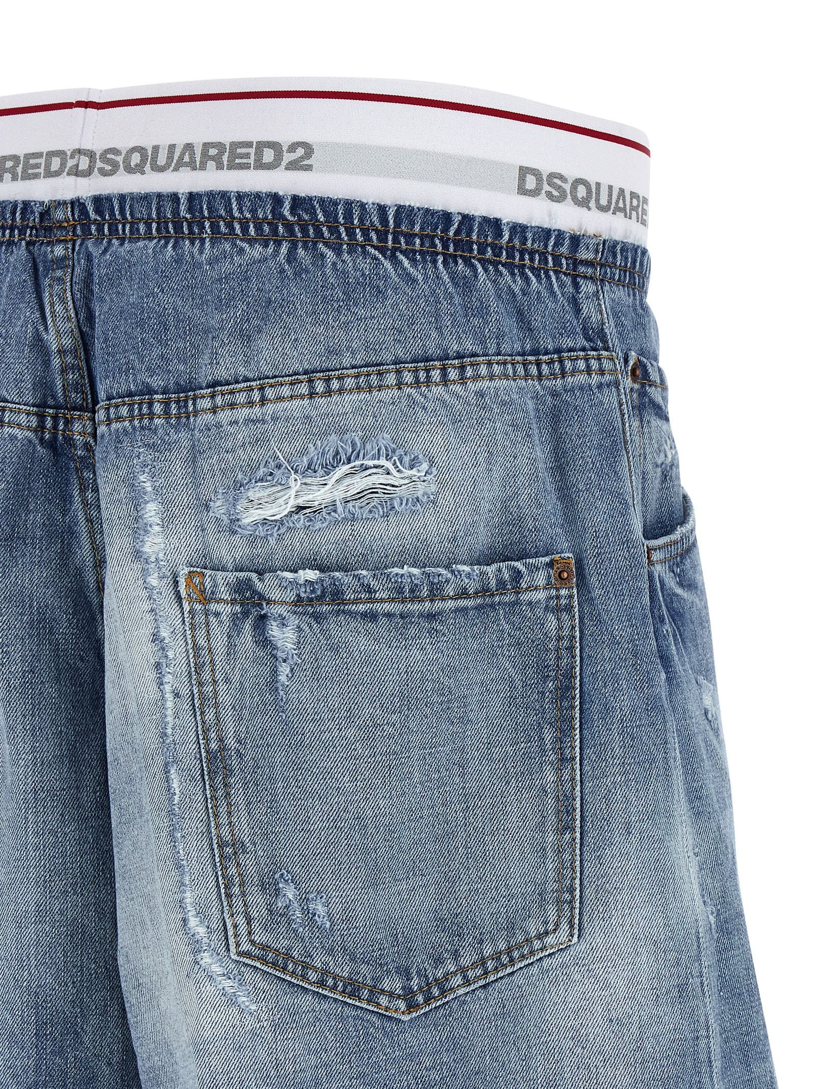 Dsquared² Blue Cotton Bermuda Men's Shorts