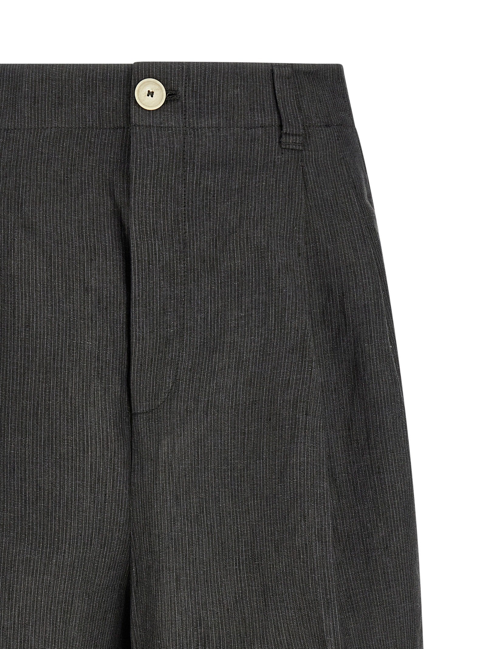 Jacquemus Gray Linen Bermuda Men's Shorts