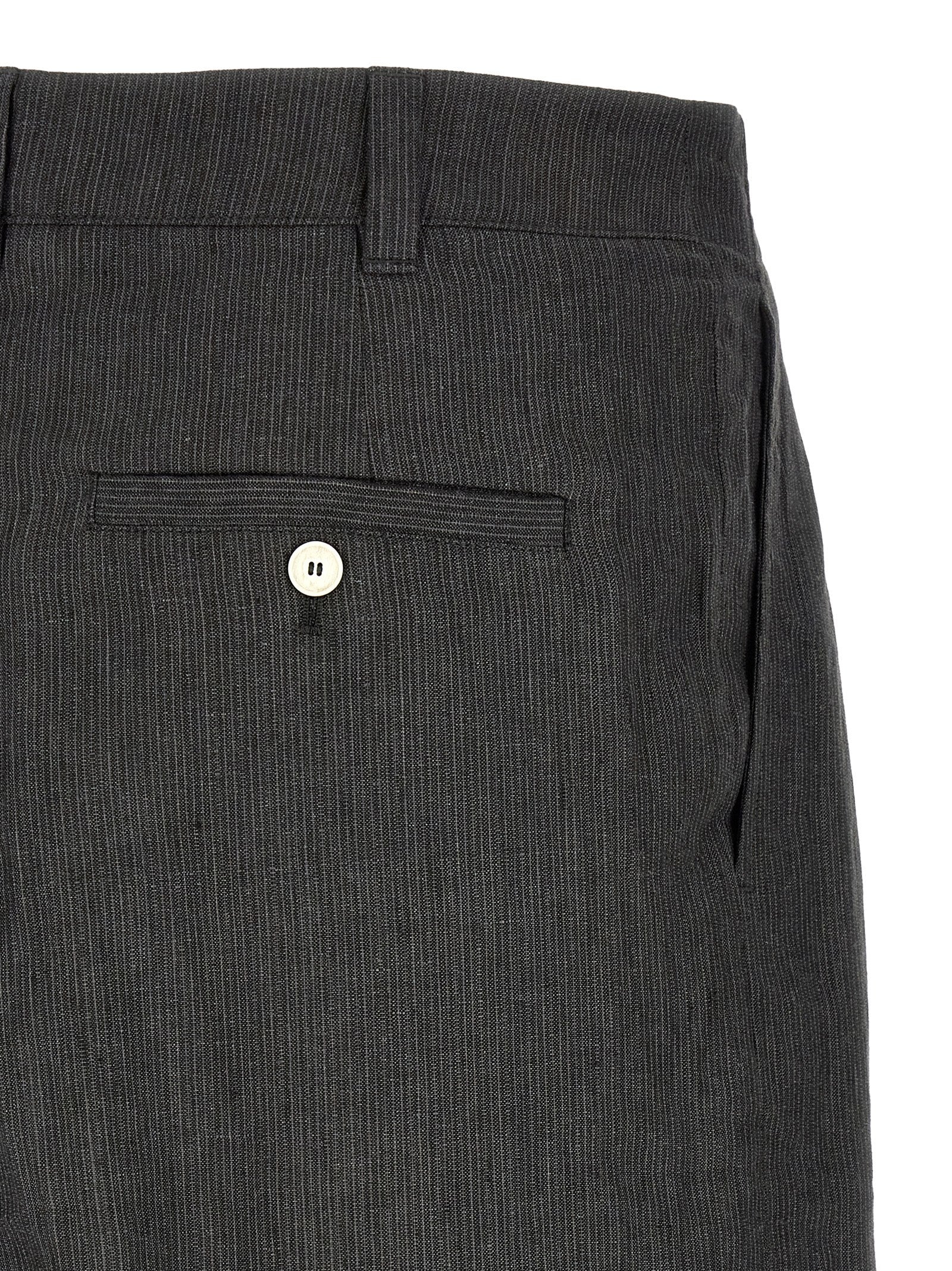 Jacquemus Gray Linen Bermuda Men's Shorts