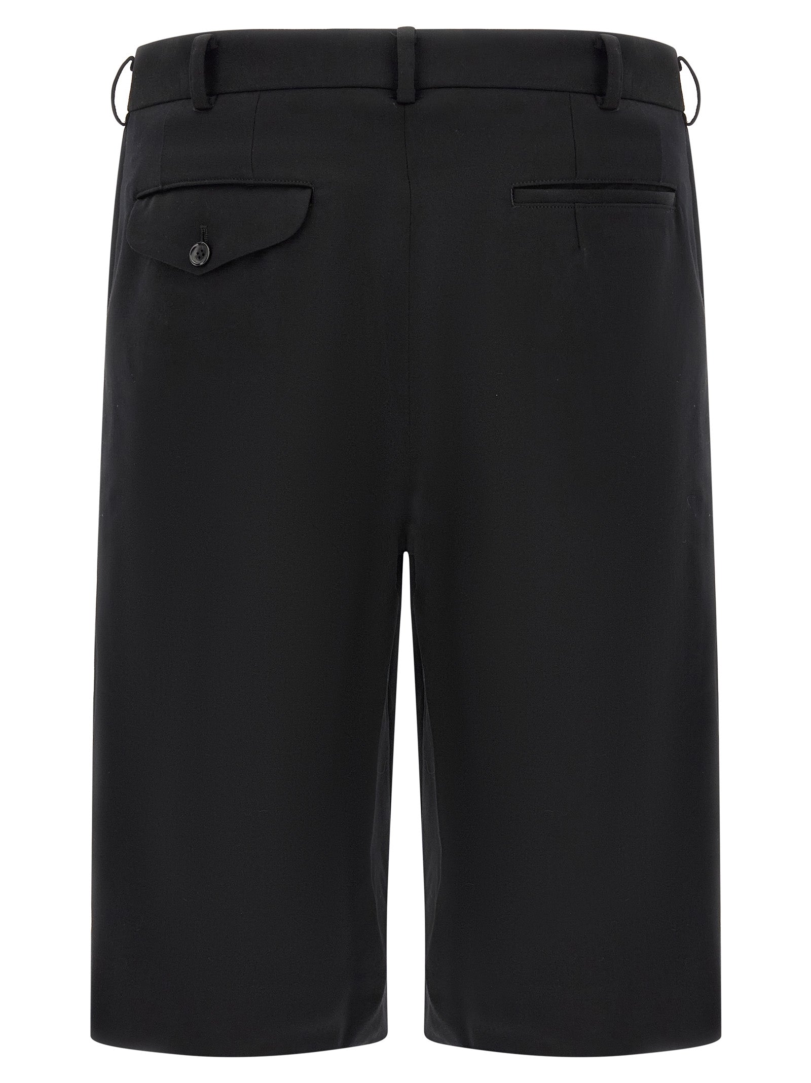 Comme Des Garçons Black Wool Bermuda Men's Shorts