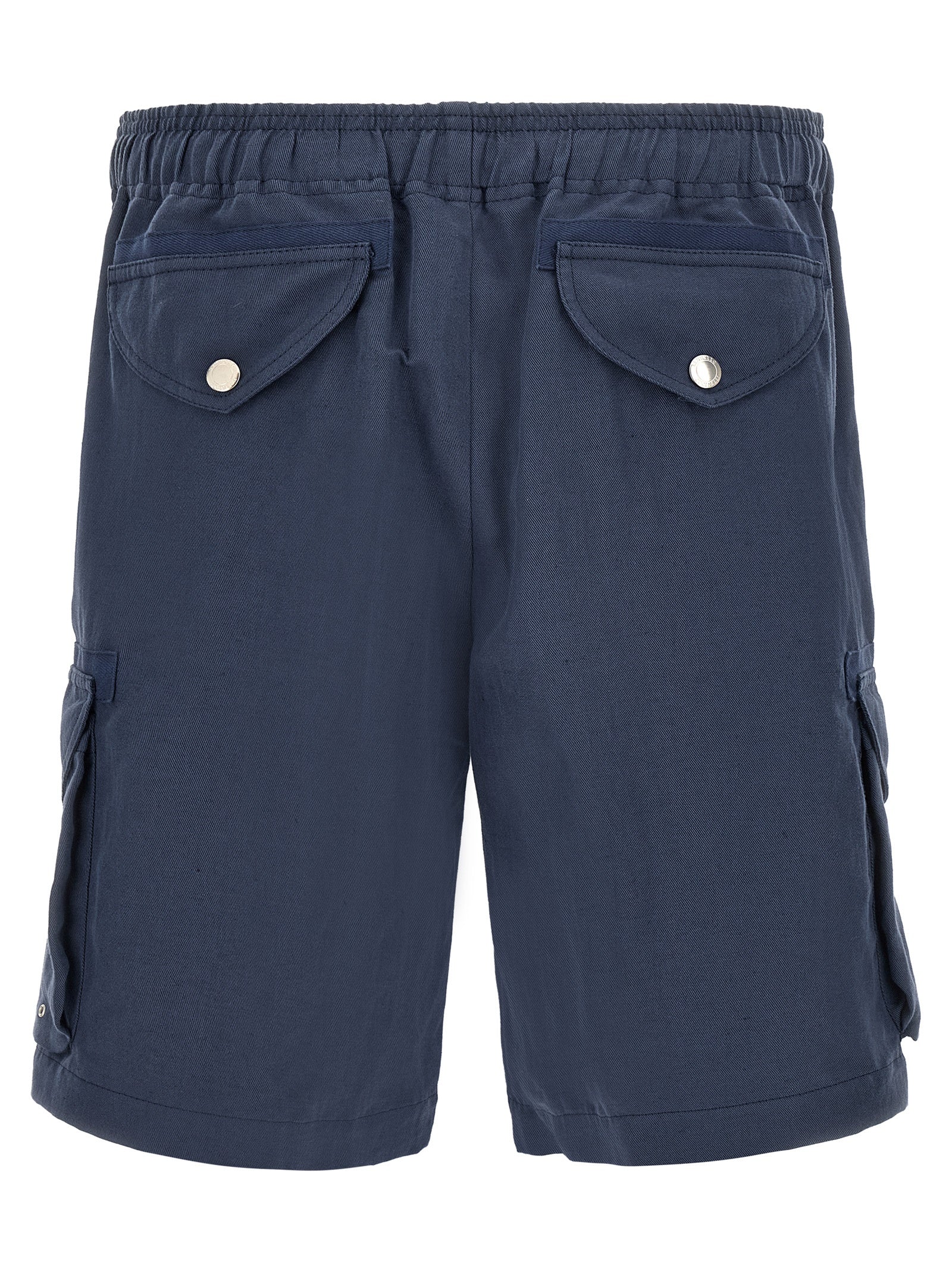 Brunello Cucinelli Blue Linen Bermuda Men's Shorts