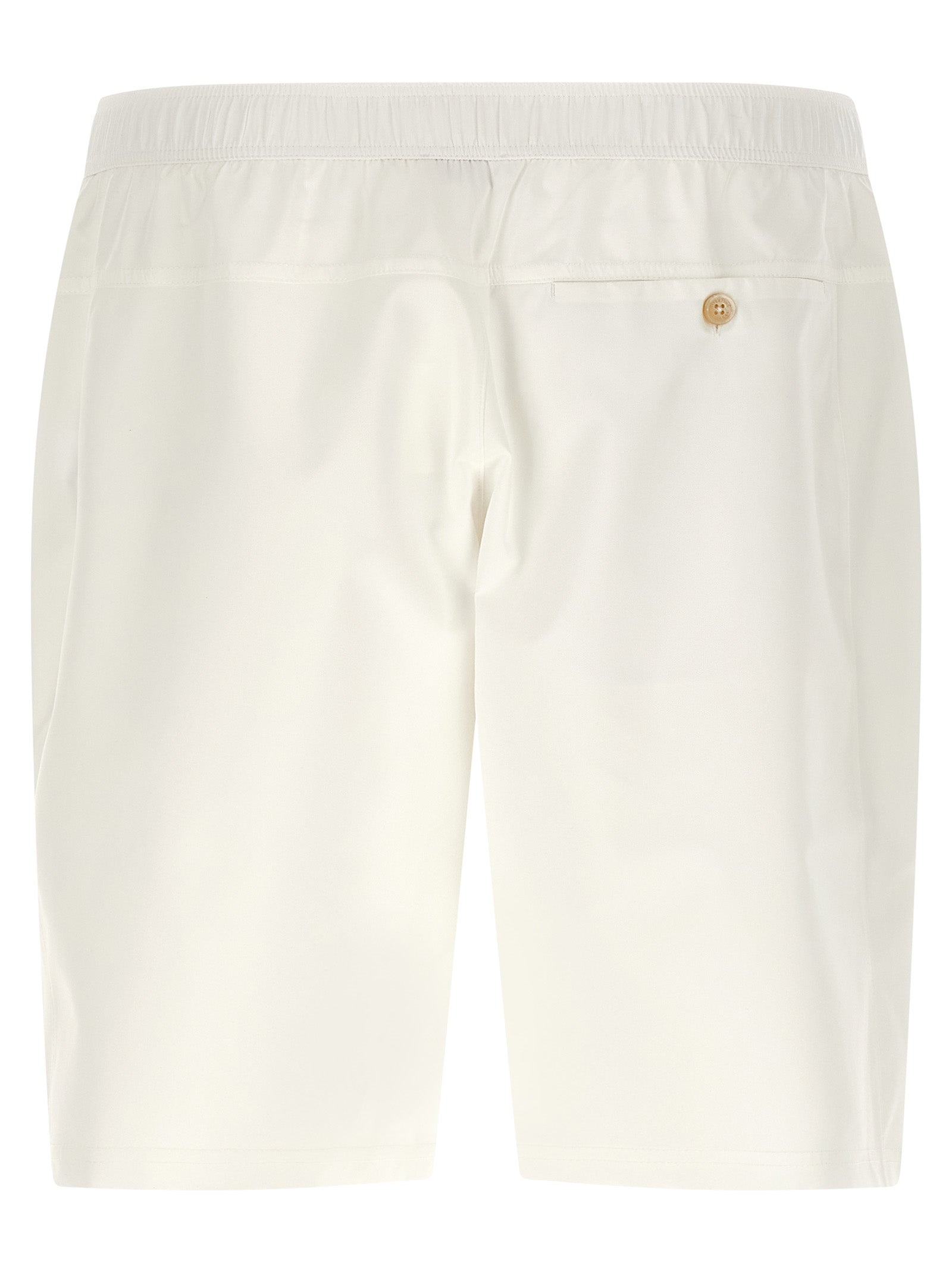 Brunello Cucinelli White Polyester Bermuda Men's Shorts