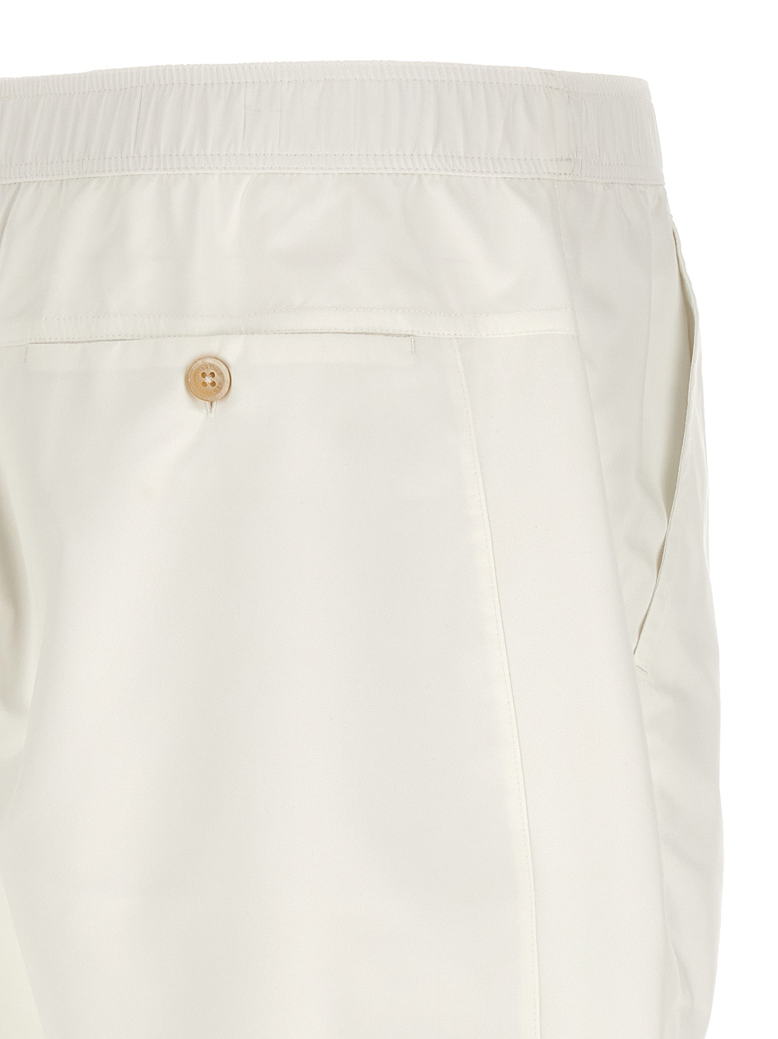 Brunello Cucinelli White Polyester Bermuda Men's Shorts