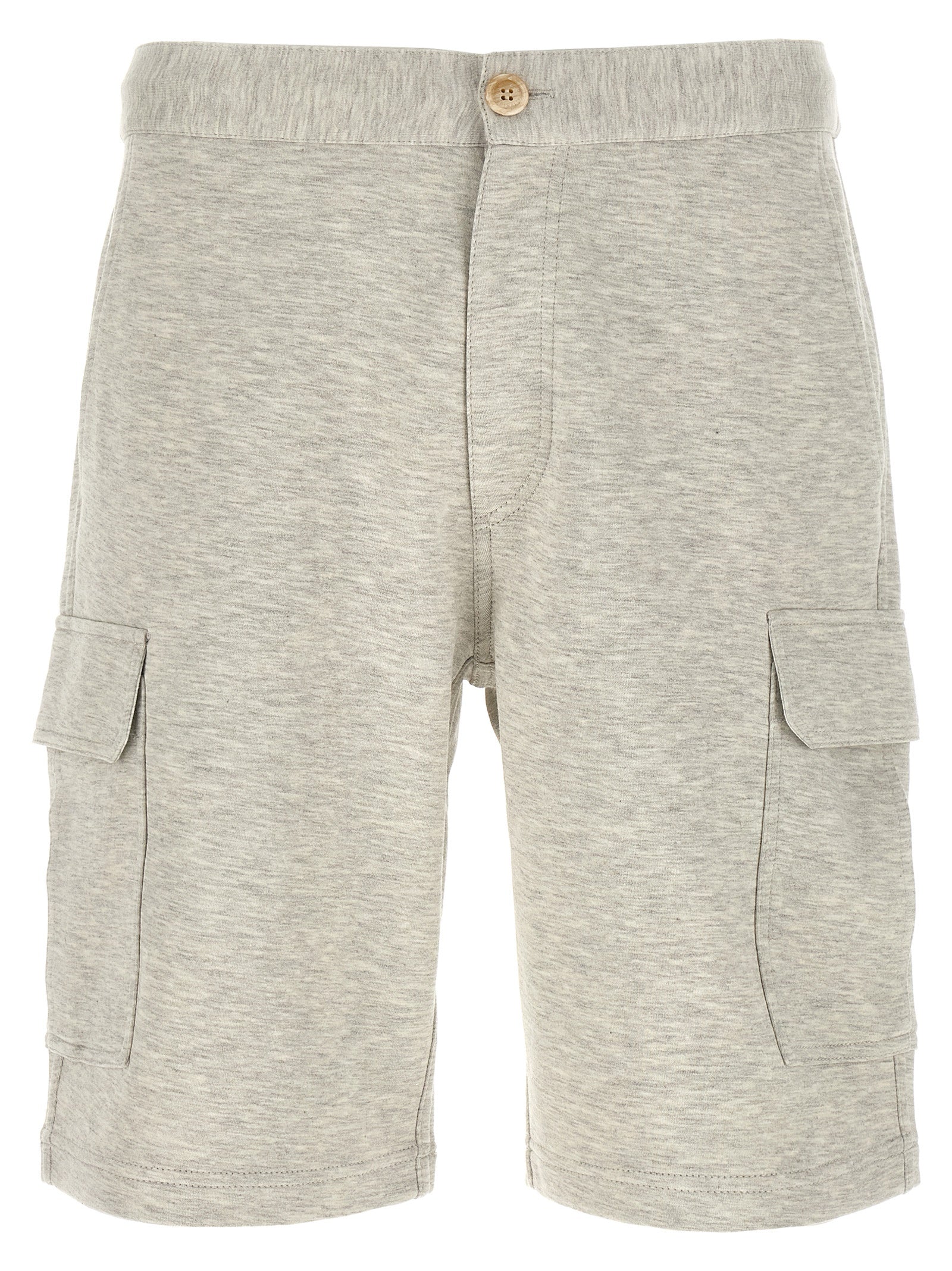 Brunello Cucinelli Gray Cotton Bermuda Men's Shorts