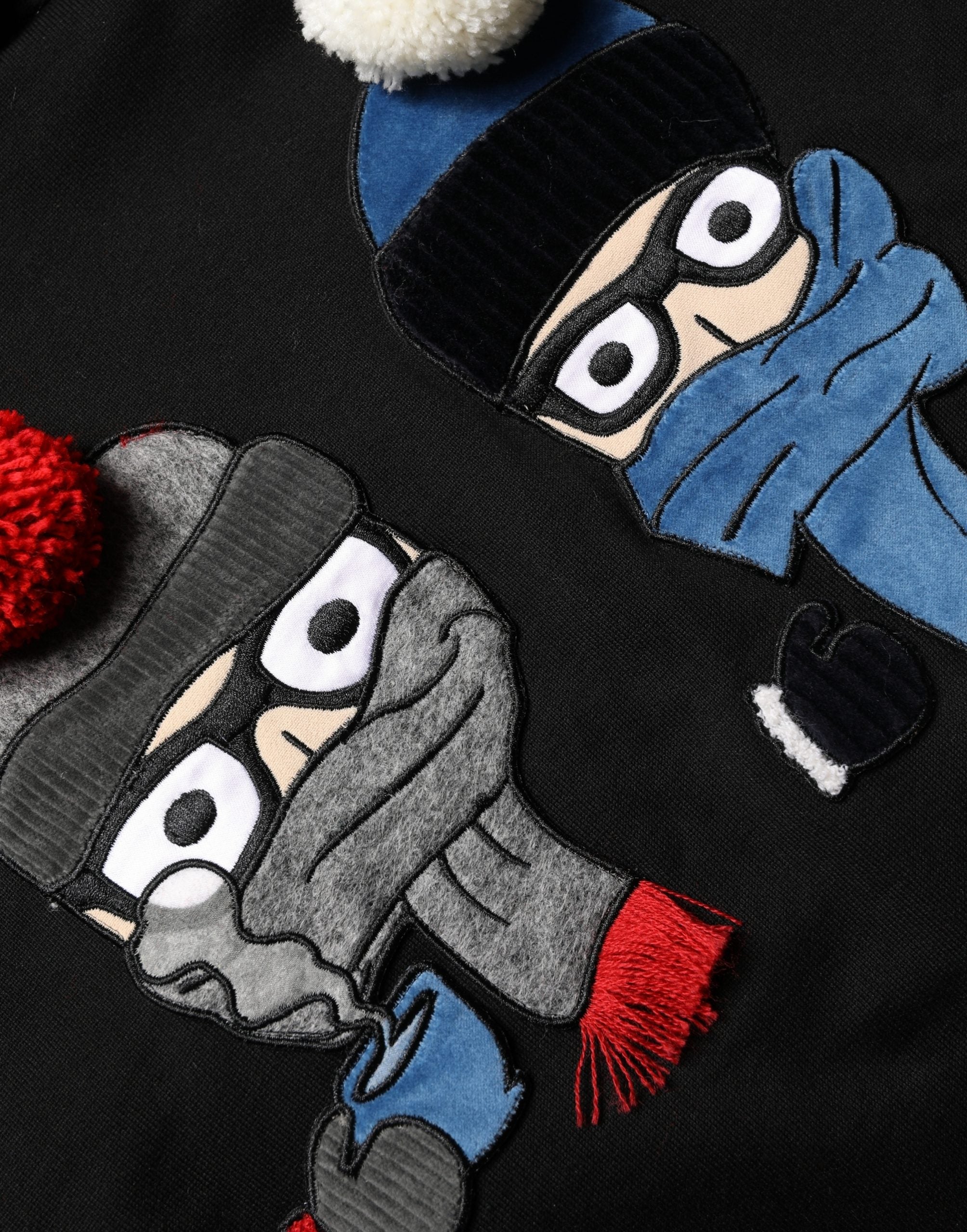 Dolce & Gabbana #dgfamily Black Cotton Hooded Men Sweatshirt Men's Sweater
