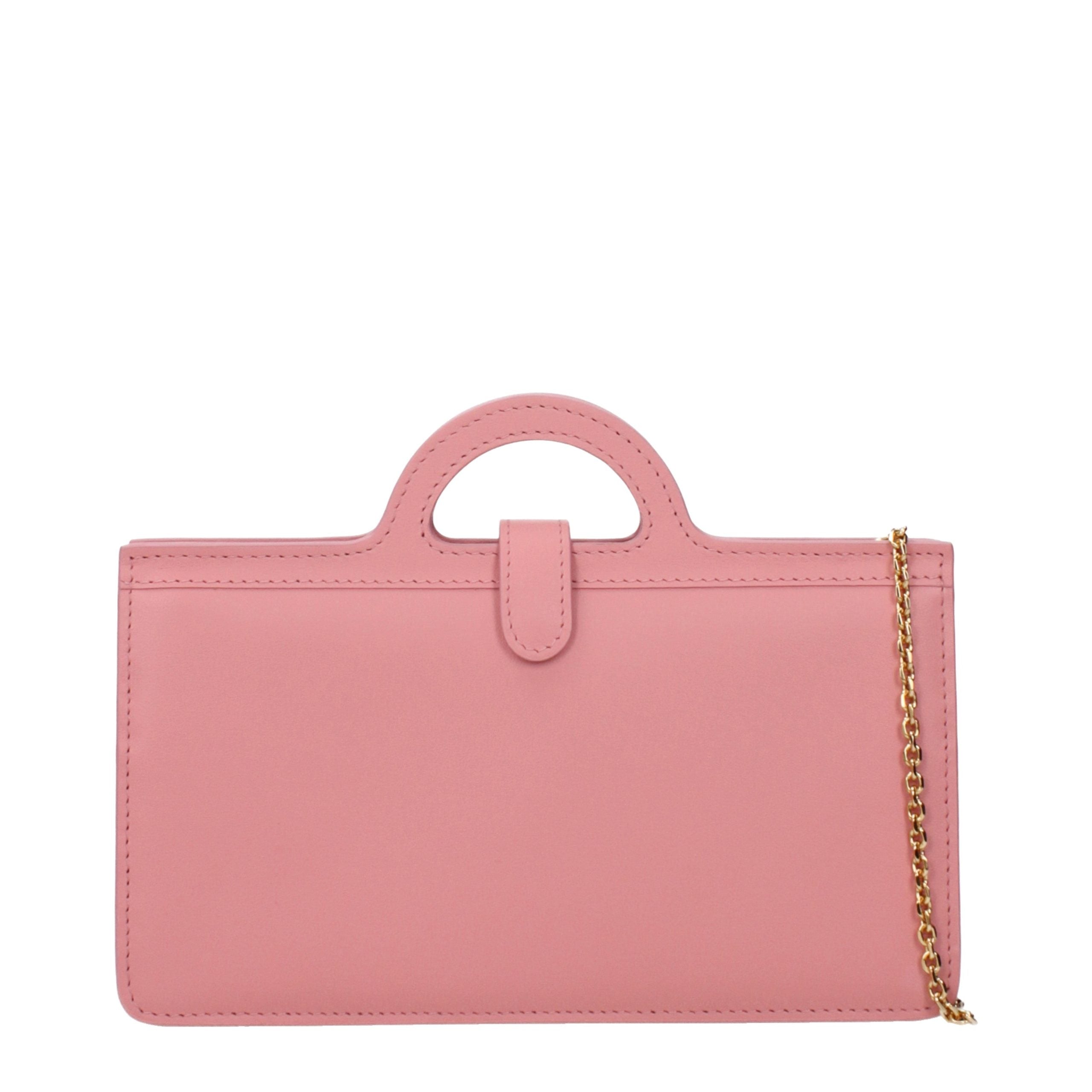 Marni Pink Leather Crossbody Women's Bag