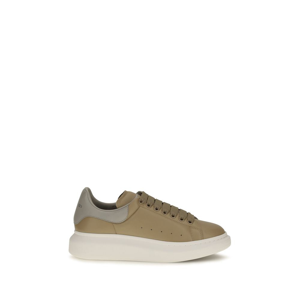 Alexander McQueen Beige Calf Leather Bos Taurus Platform Men's Sneakers
