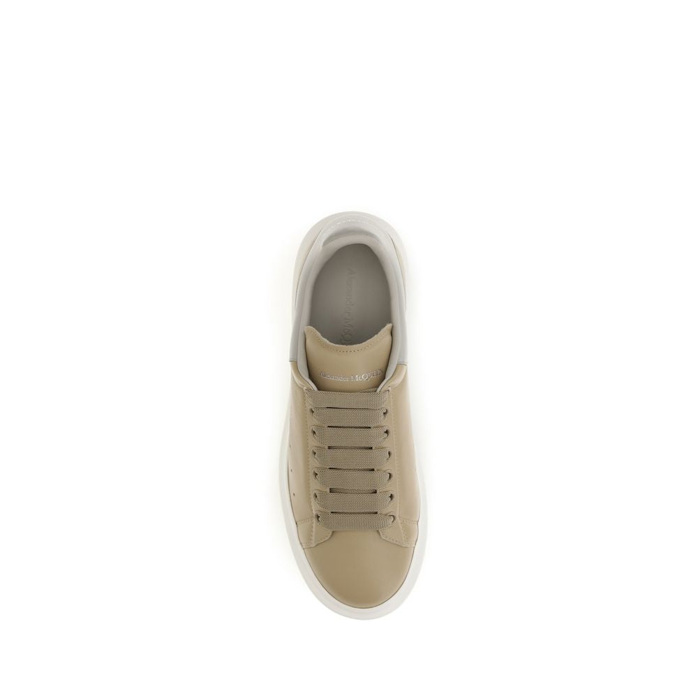 Alexander McQueen Beige Calf Leather Bos Taurus Platform Men's Sneakers