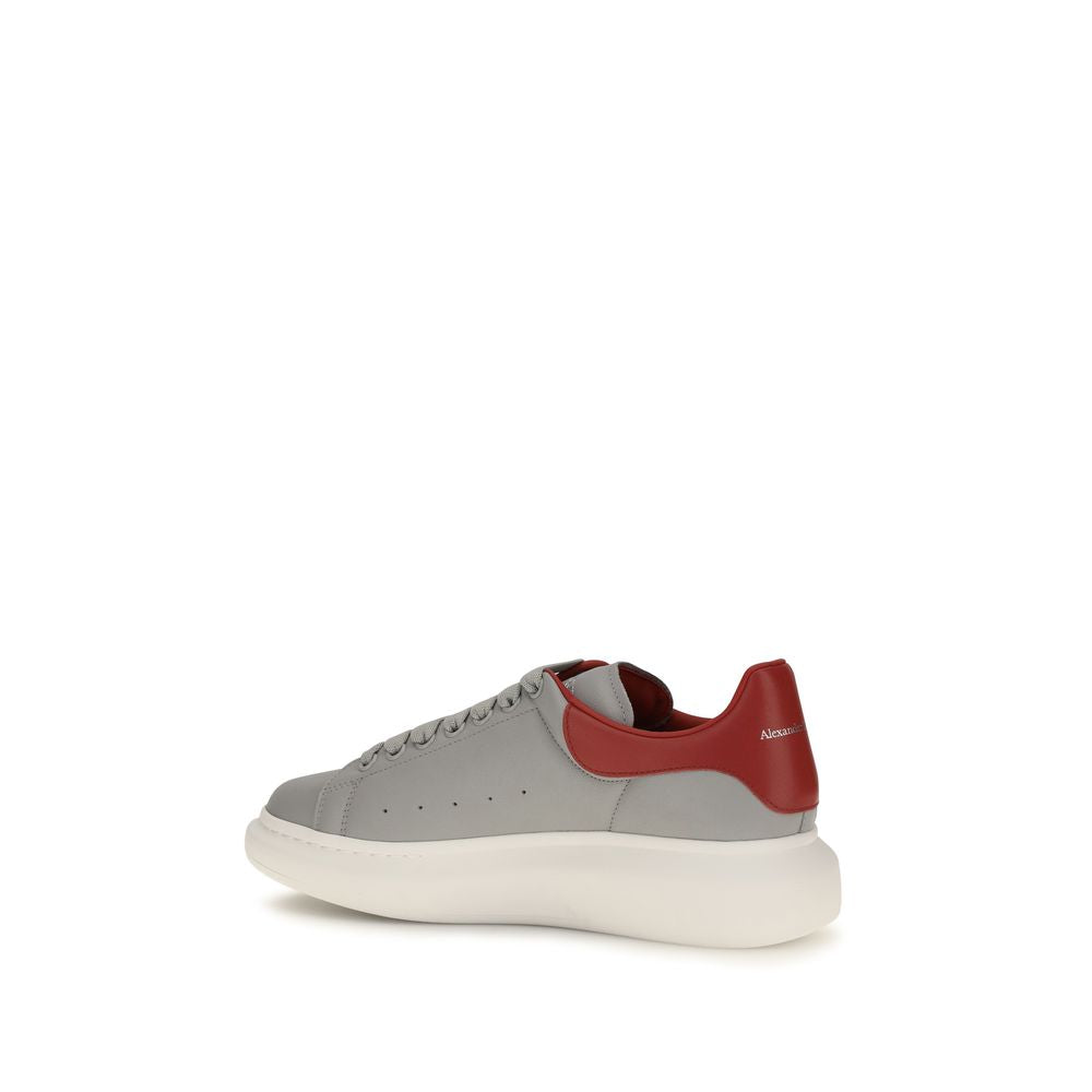 Alexander McQueen Gray Calf Leather Bos Taurus Platform Men's Sneakers