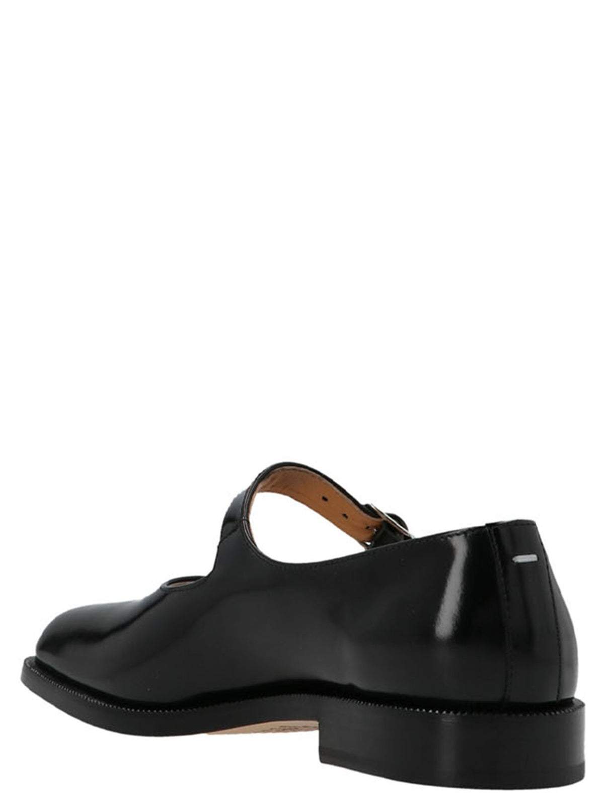 Maison Margiela Black Leather Ballet Women's Flats
