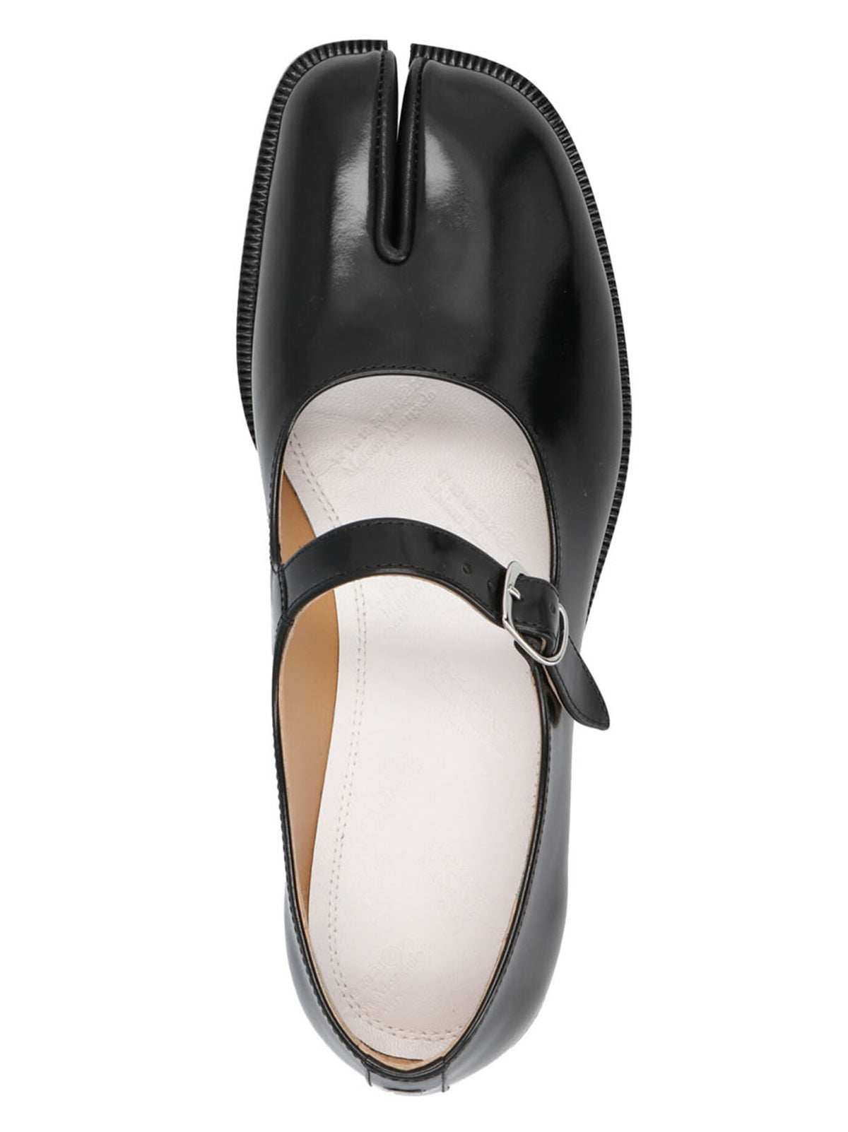Maison Margiela Black Leather Ballet Women's Flats