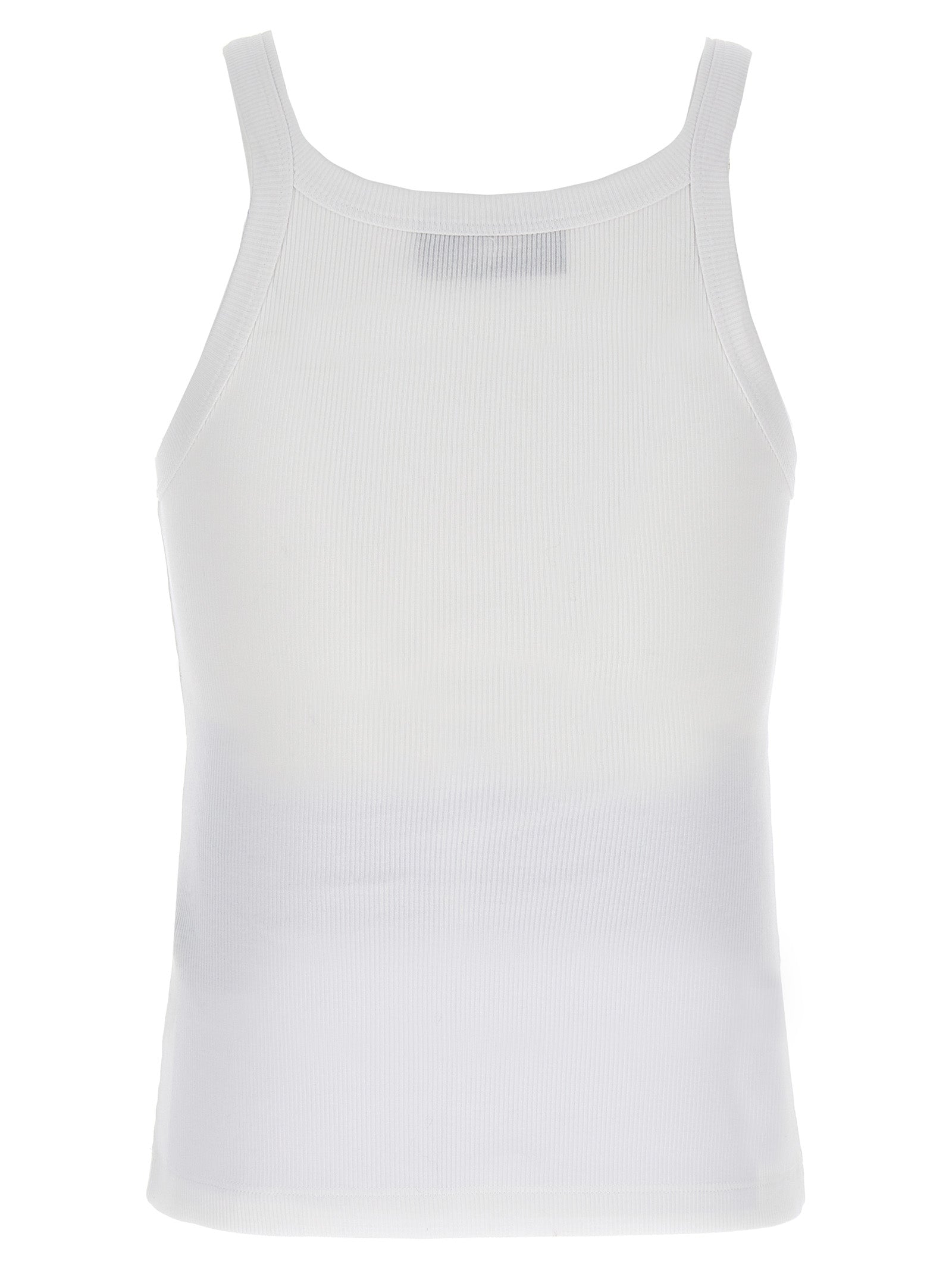 Fendi White Cotton Sleeveles Women's T-Shirt