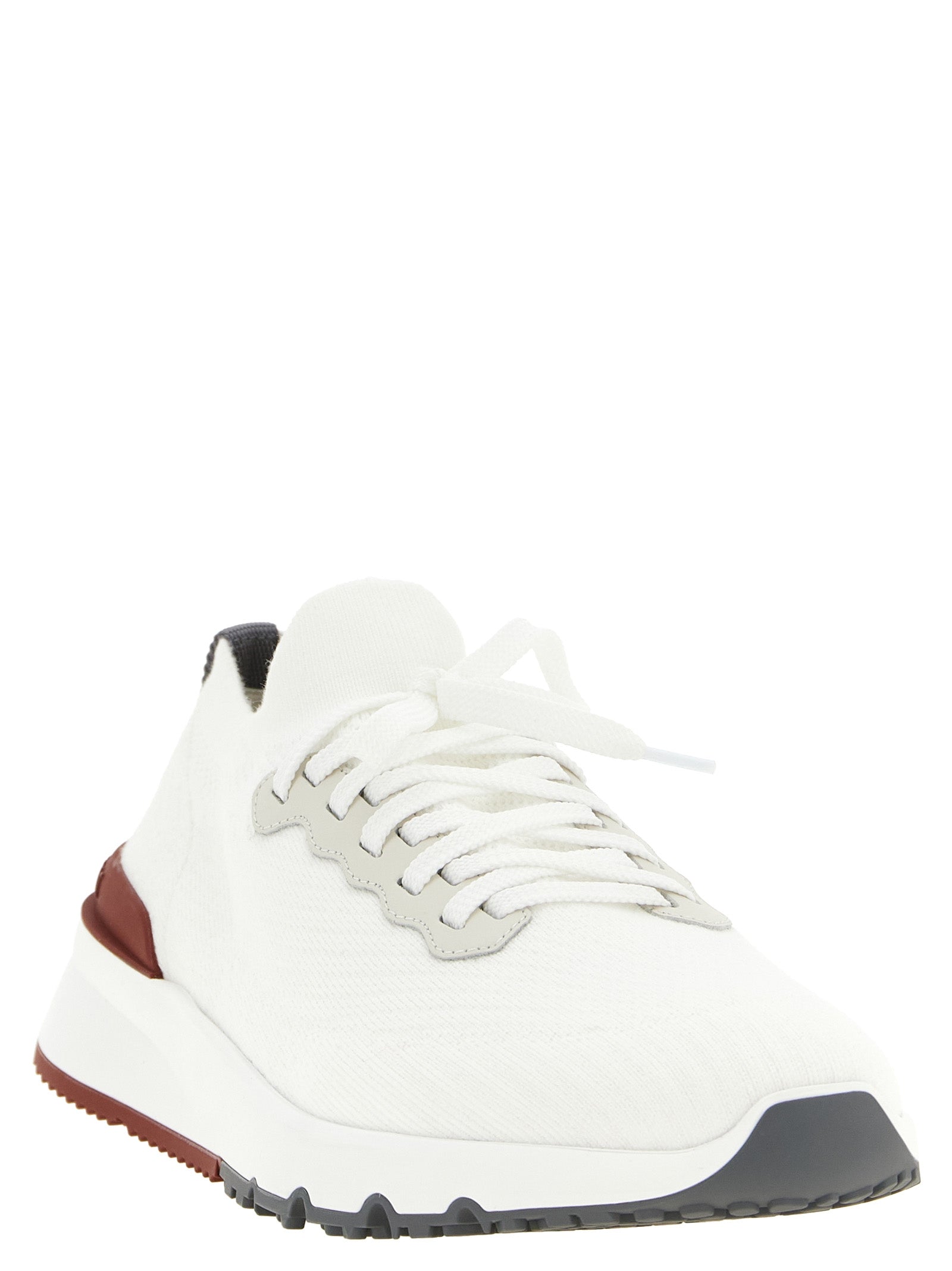Brunello Cucinelli White Polyethylene Athletic Men's Sneakers