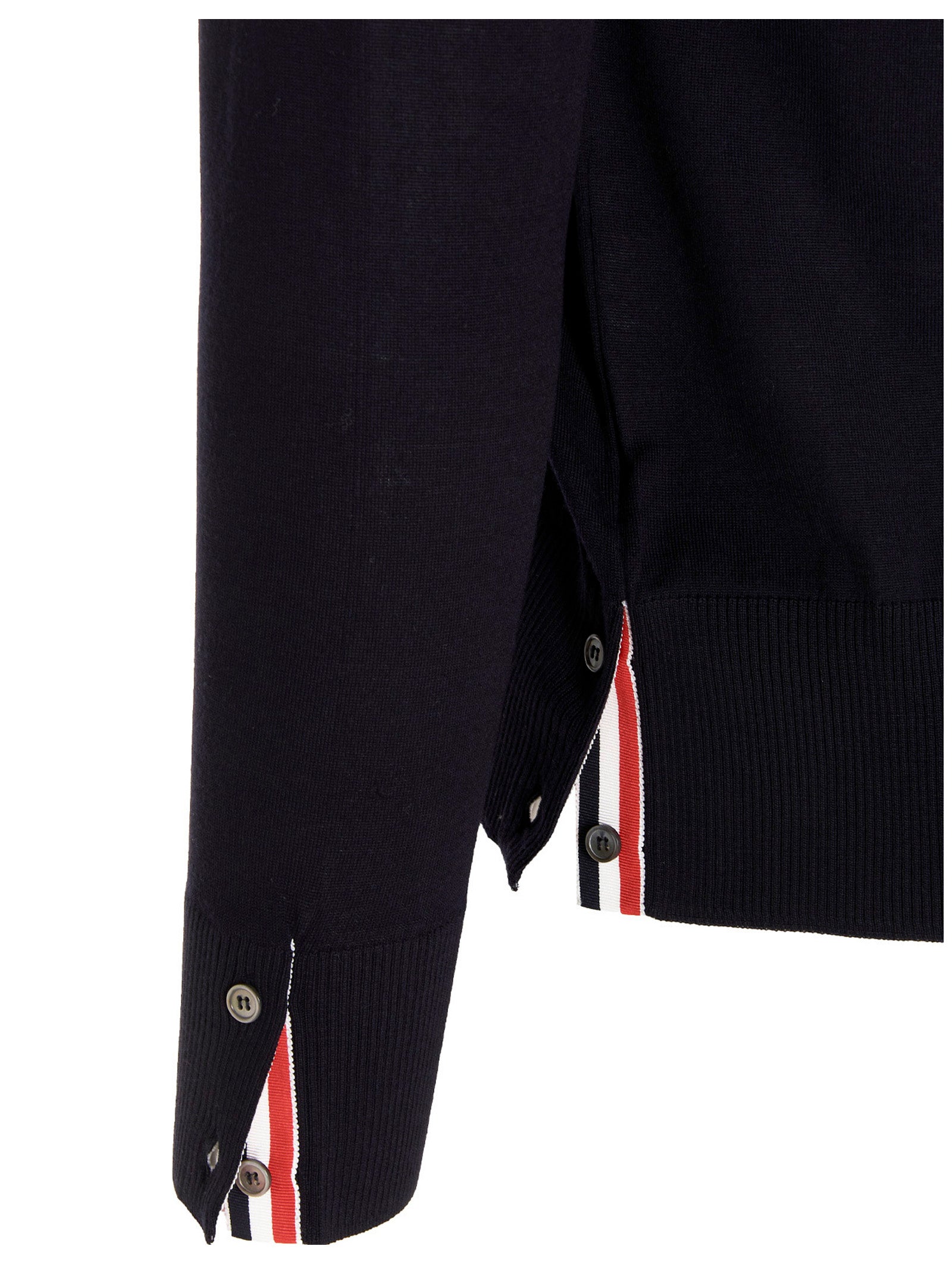 Thom Browne Blue Merino Wool Men's Cardigan