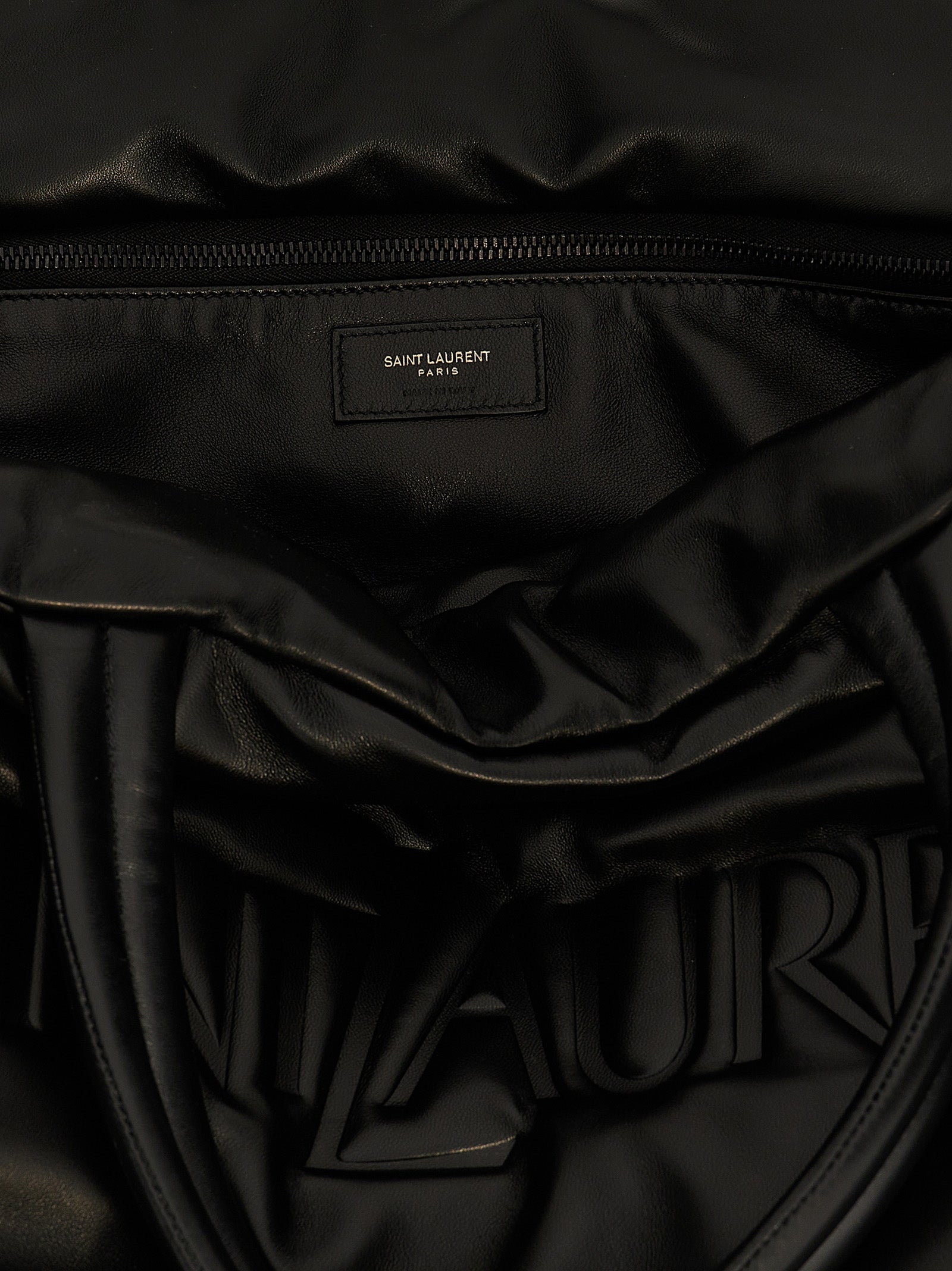 Saint Laurent Black Lamb Leather Tote  Bag