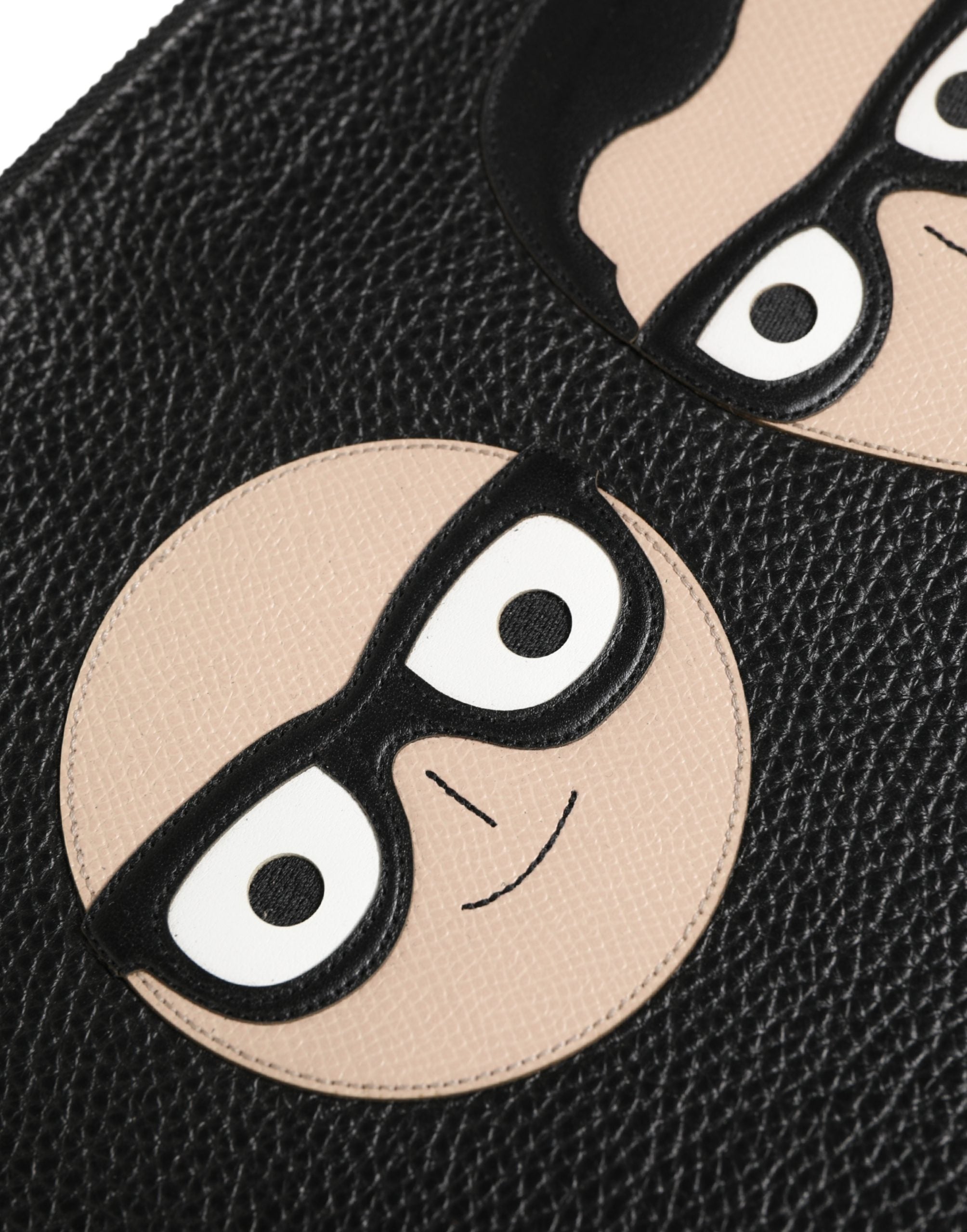 Dolce & Gabbana Black #DGFamily Embellished Leather Clutch Borse Men's Bag