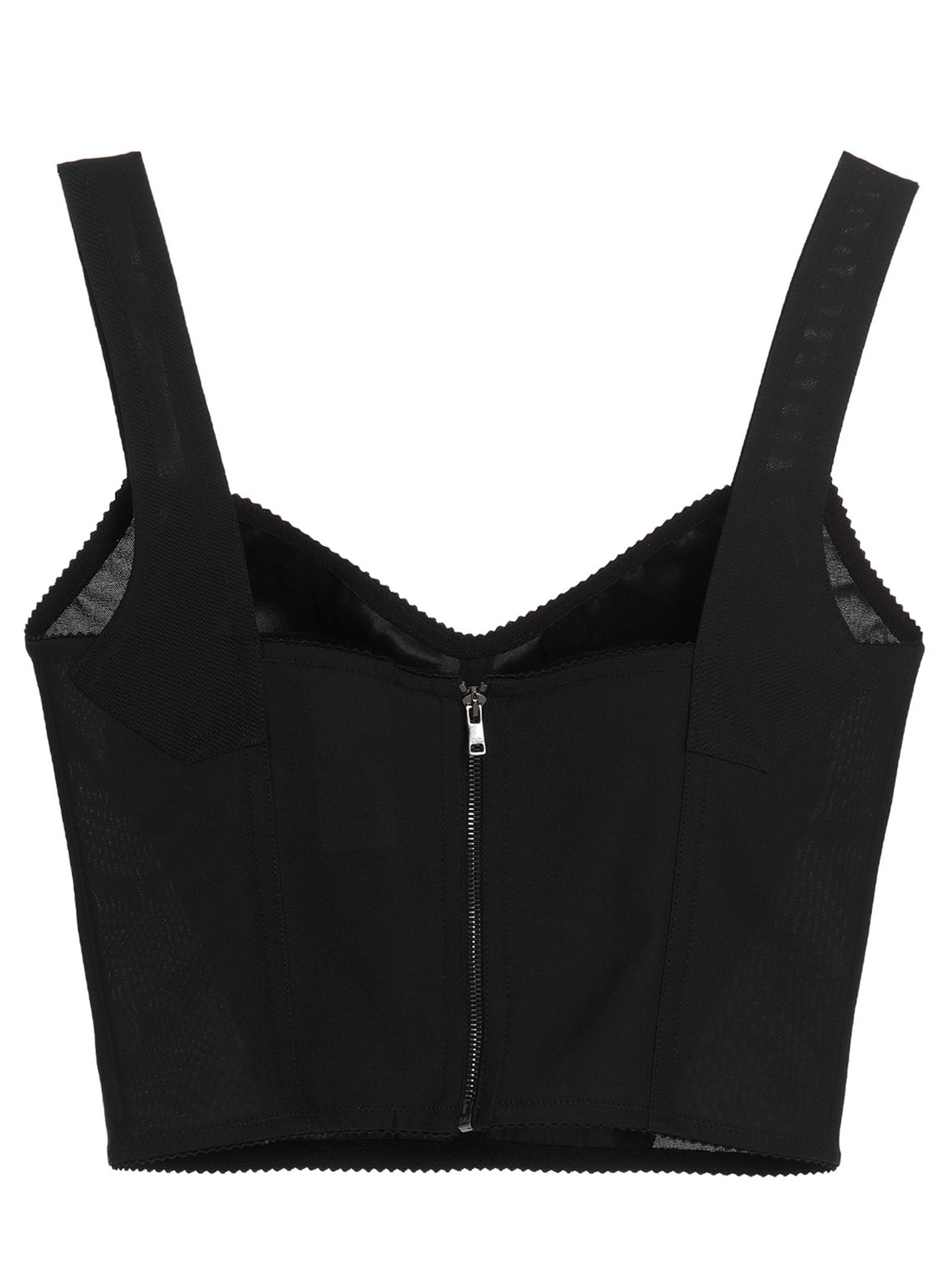 Dolce & Gabbana Black Polyamide Tank Women's Tops