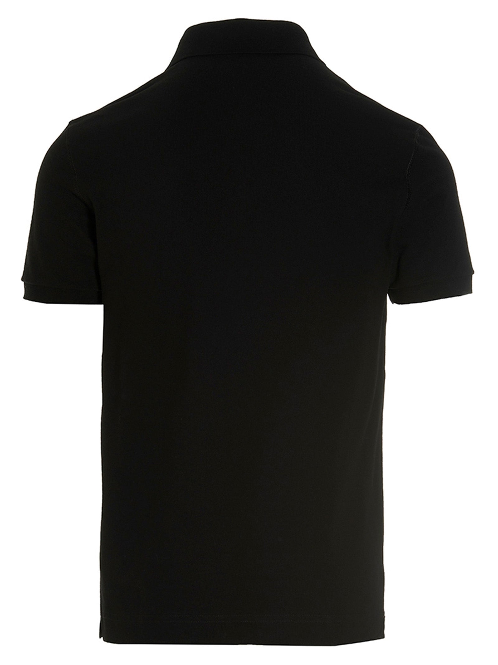 Dolce & Gabbana Black Cotton Polo Men's Shirt