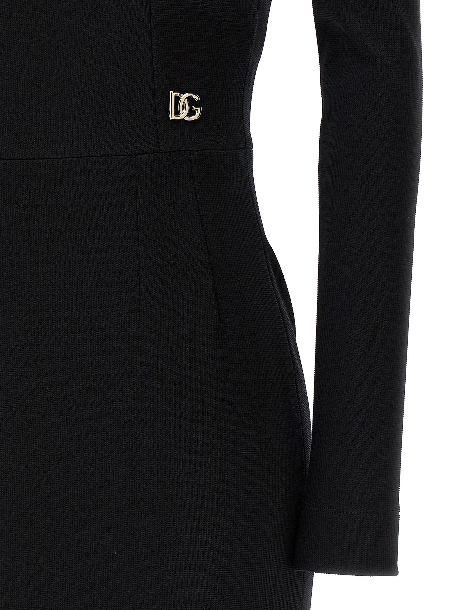 Dolce & Gabbana Black Viscose Midi Women's Dress
