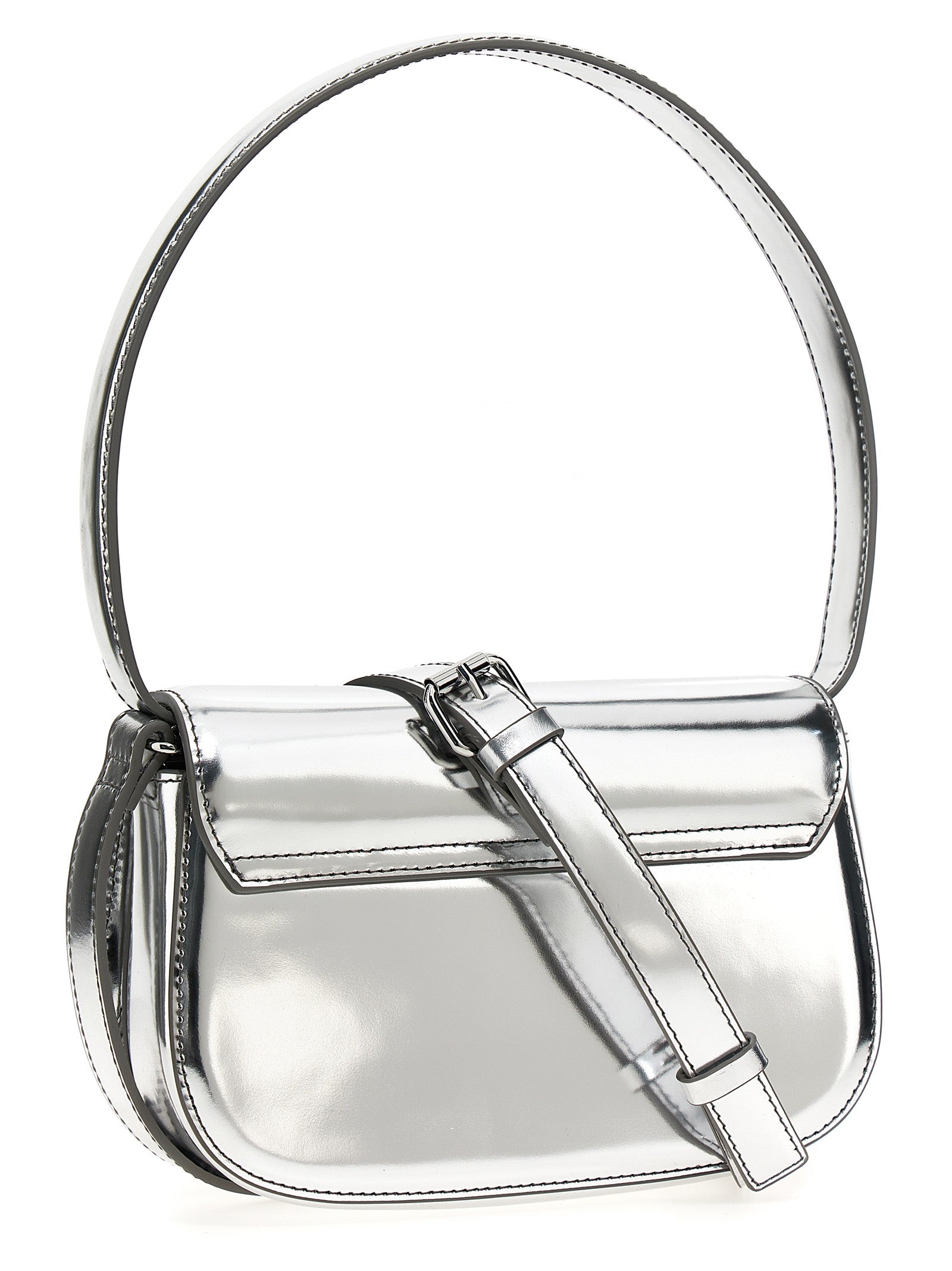 Diesel Silver Cowhide Shoulder Women's Bag
