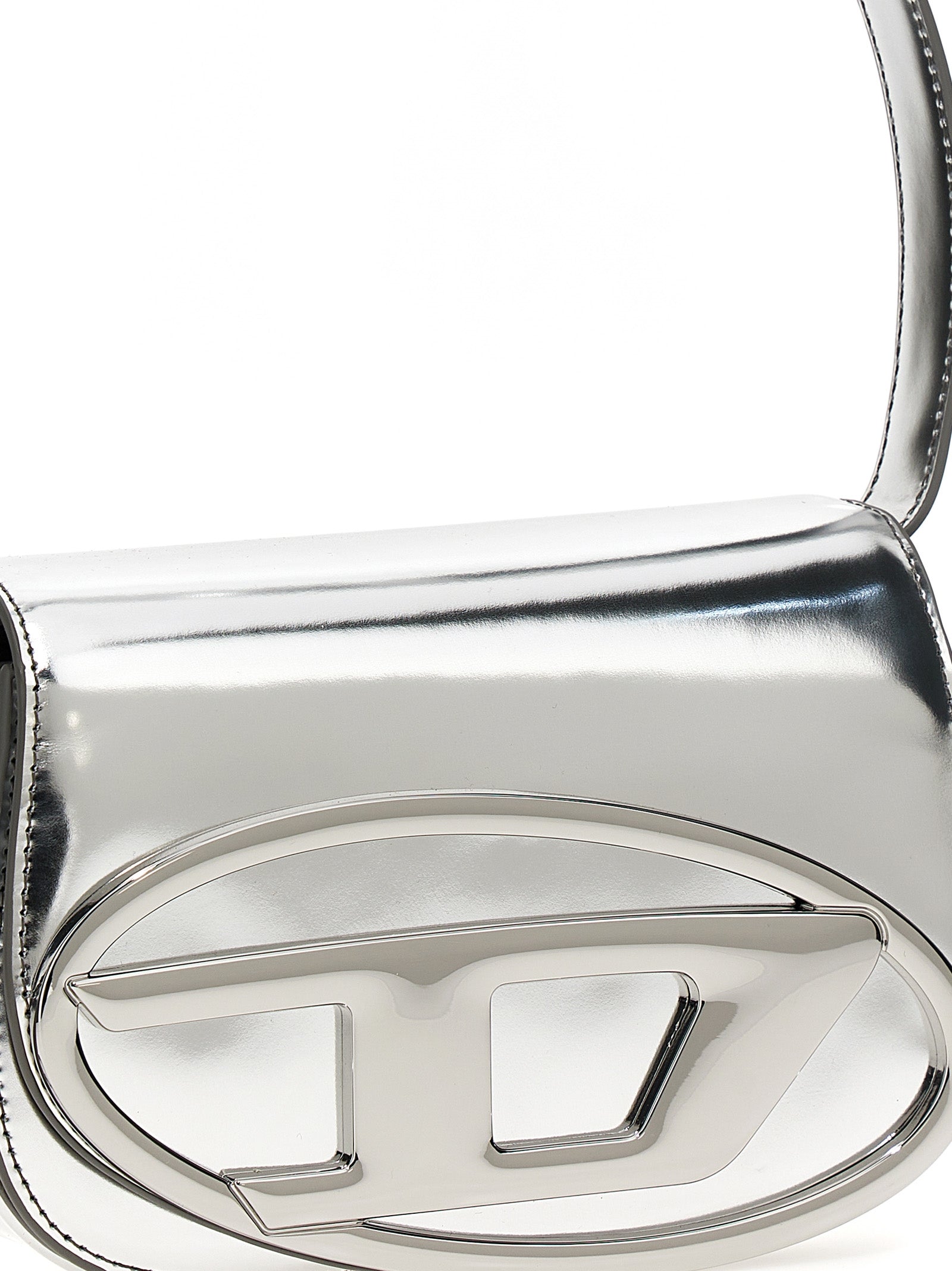 Diesel Silver Cowhide Shoulder Women's Bag