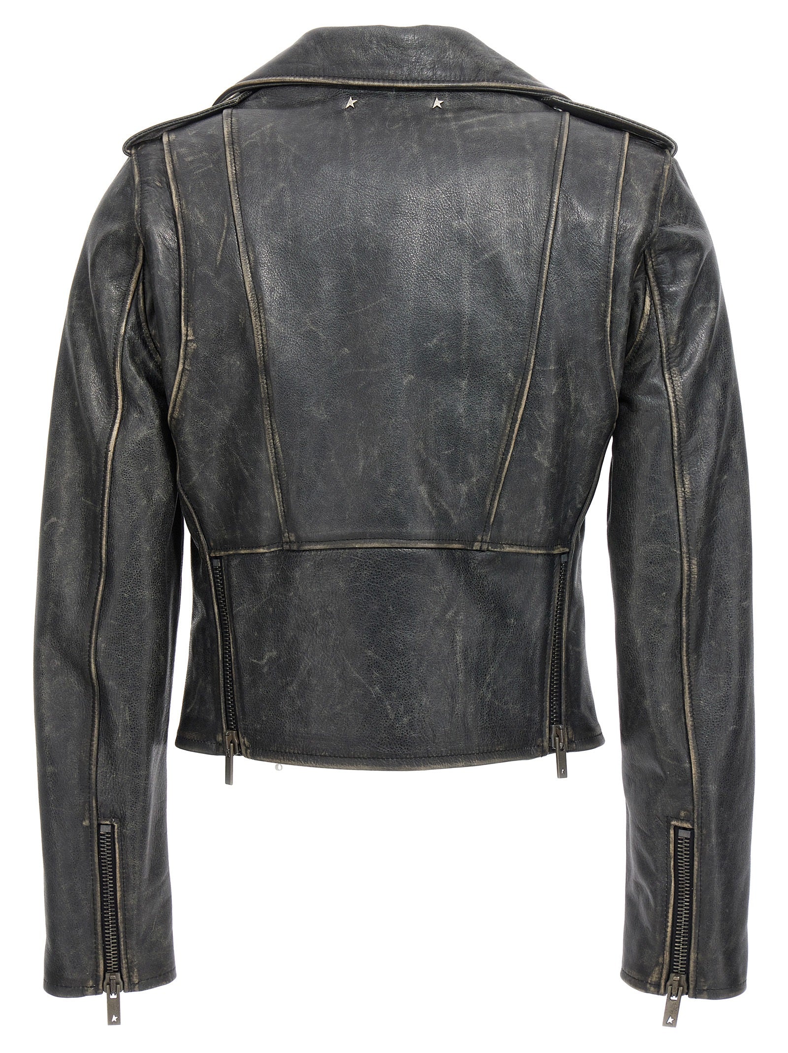 Golden Goose Black Cowhide Leather Women's Jacket