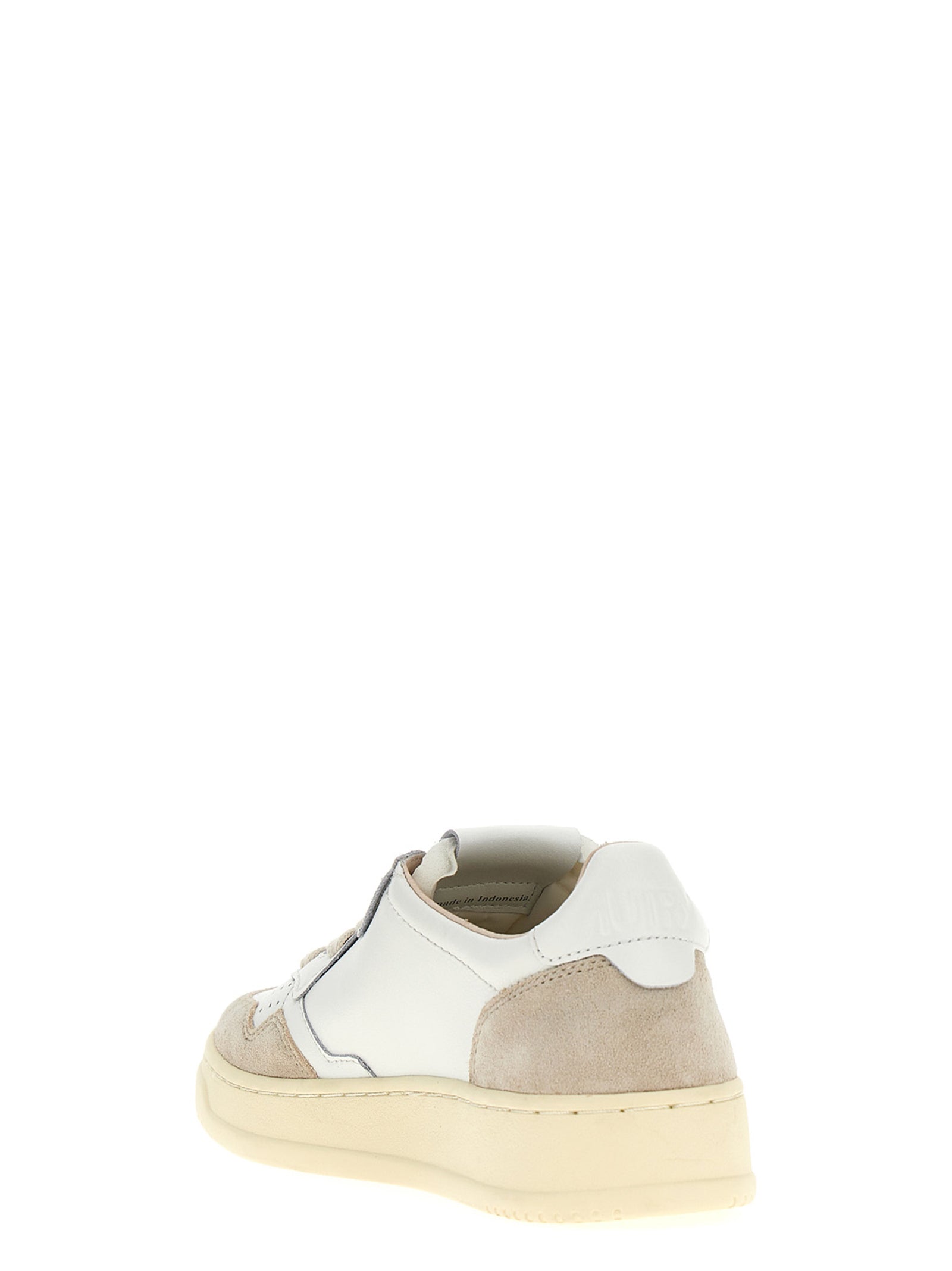 Autry Beige Cowhide Low Top Women's Sneakers