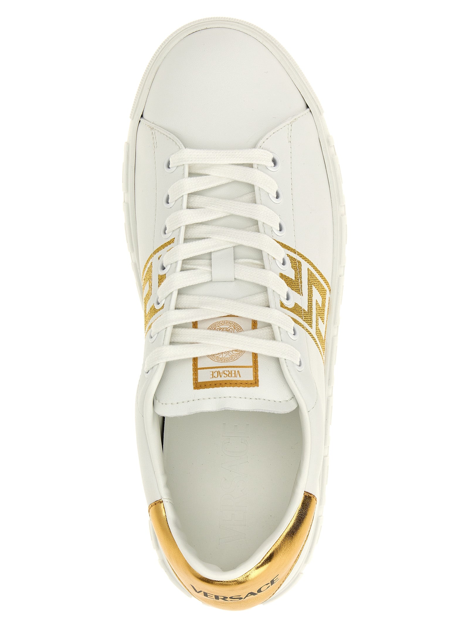 Versace Gold Polyamide Low Top Men's Sneakers