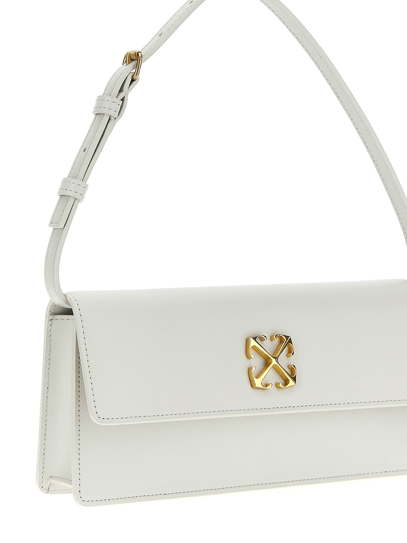 Off-White White Calfskin Shoulder Women's Bag
